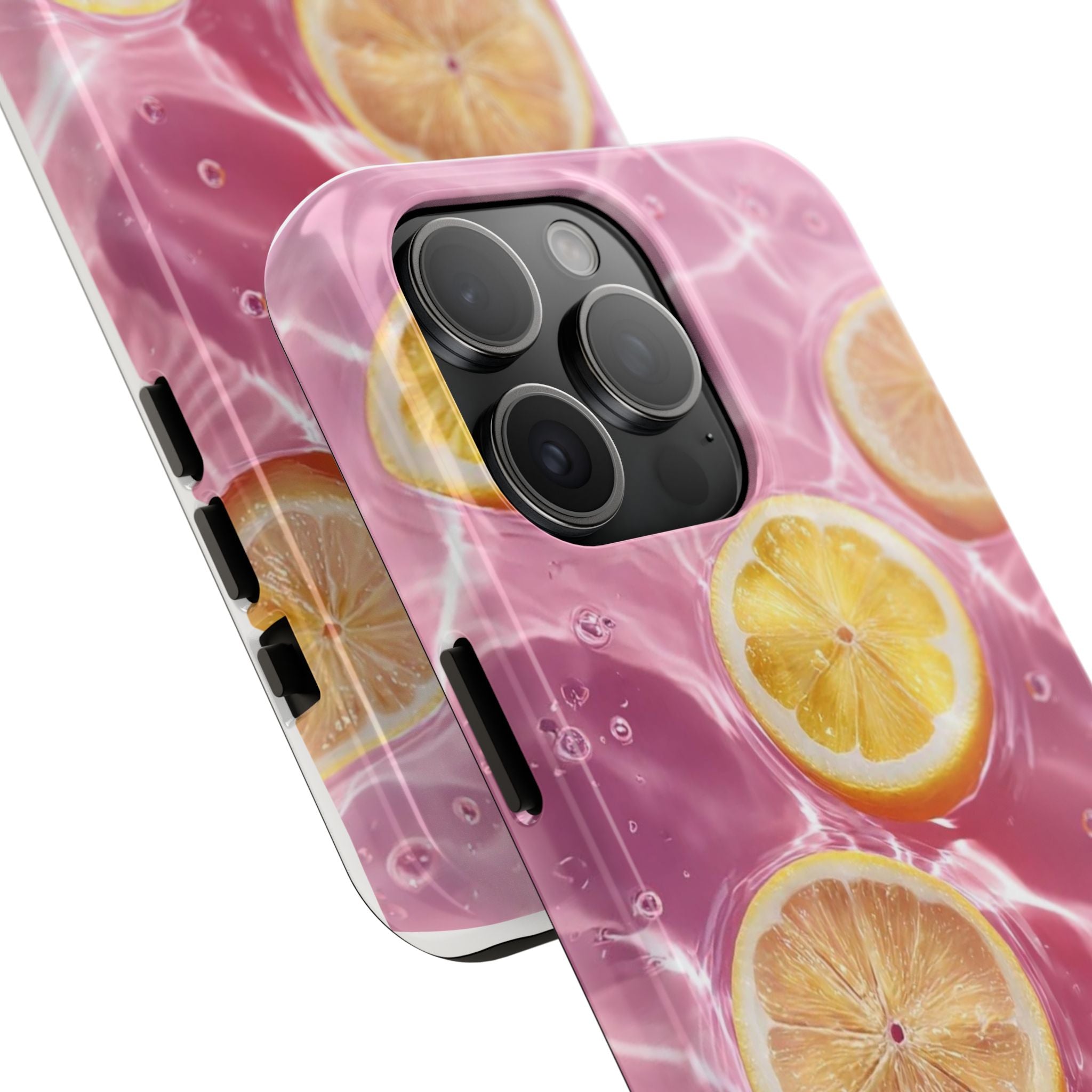 Tough Phone Case — Pink Citrus Lemon Swim Design