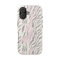 Zebra Blush Tough Phone Case — Pink Marble Animal Print Protective Cover