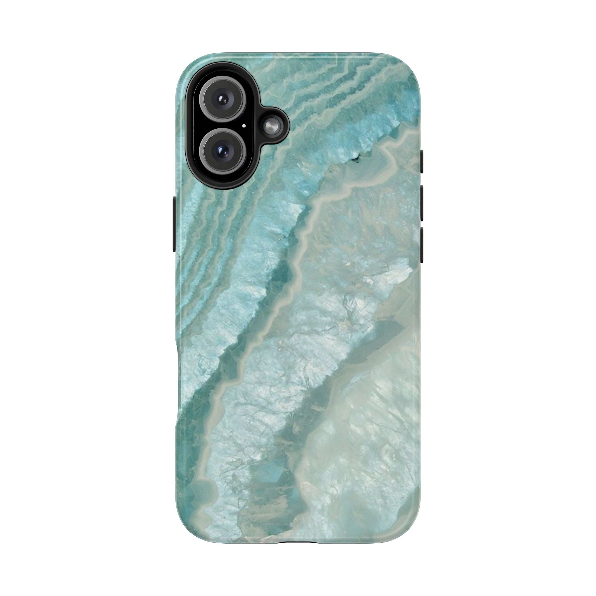Geode Teal Tough Phone Case — Protective Crystal Agate Design
