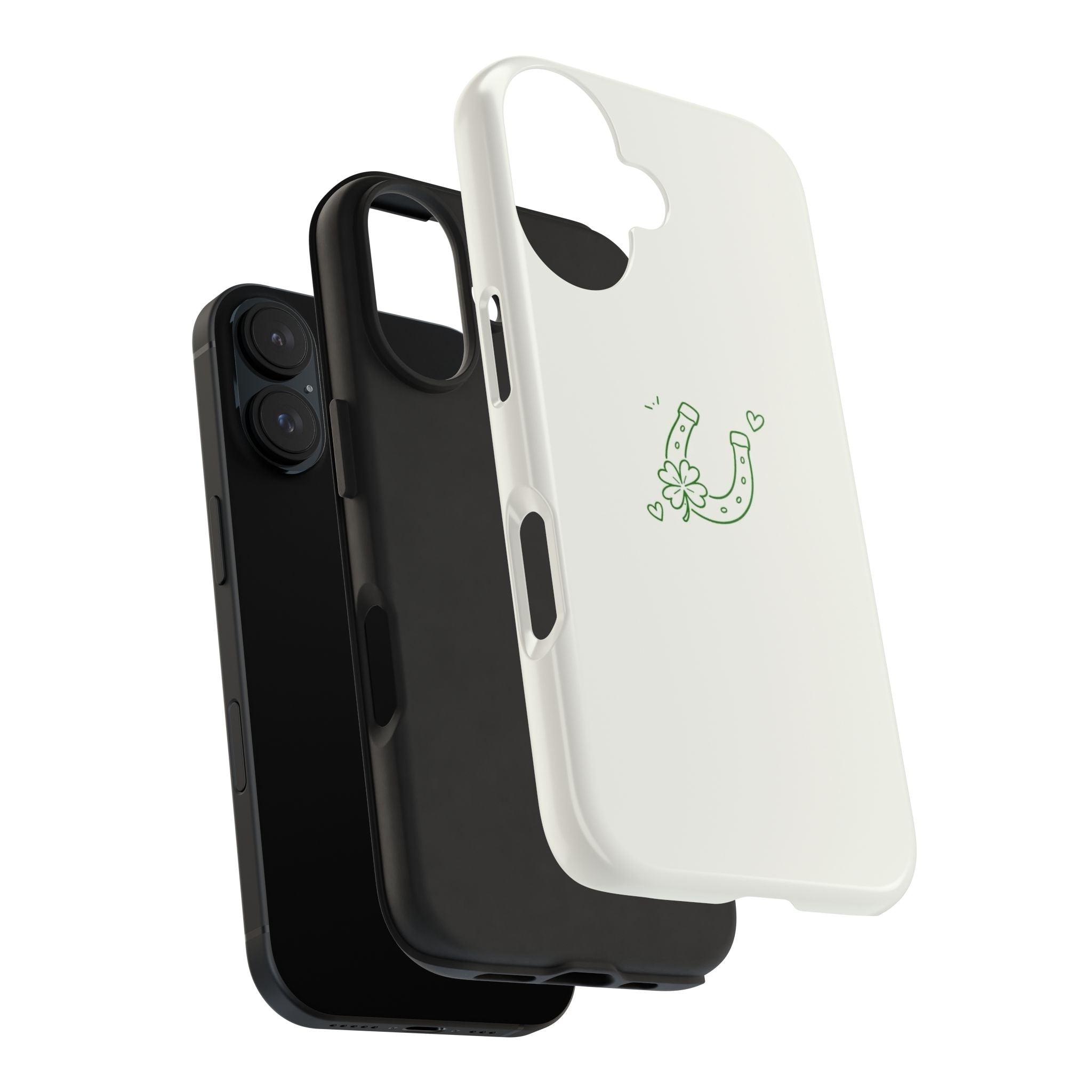 Lucky Clover Horseshoe Tough Phone Case — Minimal St. Patrick’s Day Protection