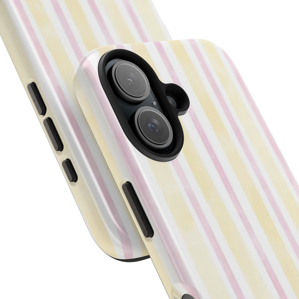Tough Phone Case — Pastel Stripes "Do everything in love" (1 Corinthians 16:14)