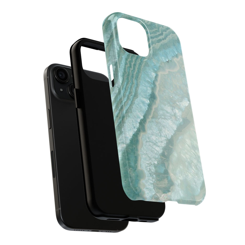 Geode Teal Tough Phone Case — Protective Crystal Agate Design