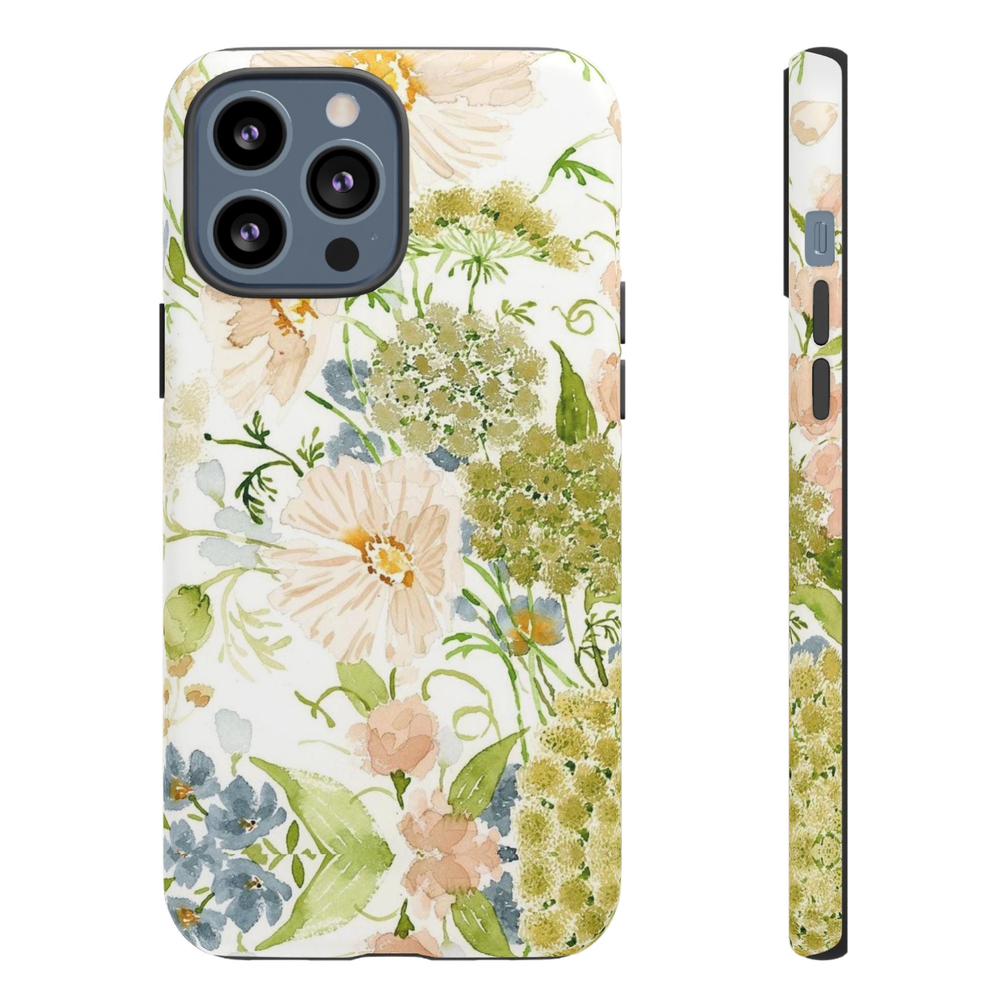 Floral Watercolor Phone Case — Pastel Garden Tough Case