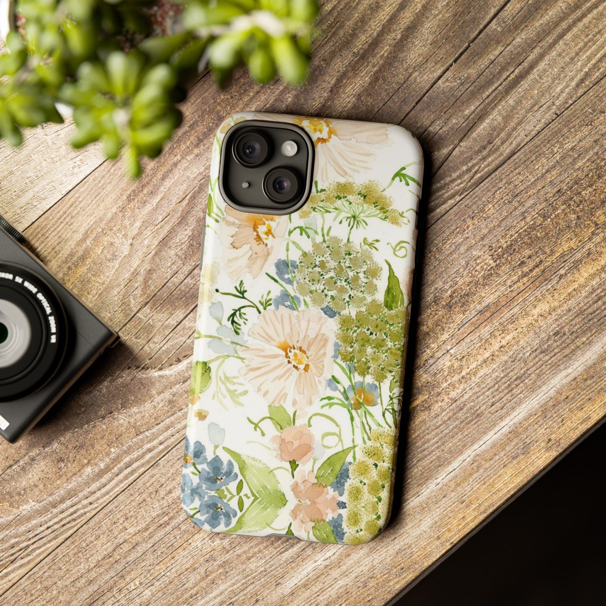 Floral Watercolor Phone Case — Pastel Garden Tough Case