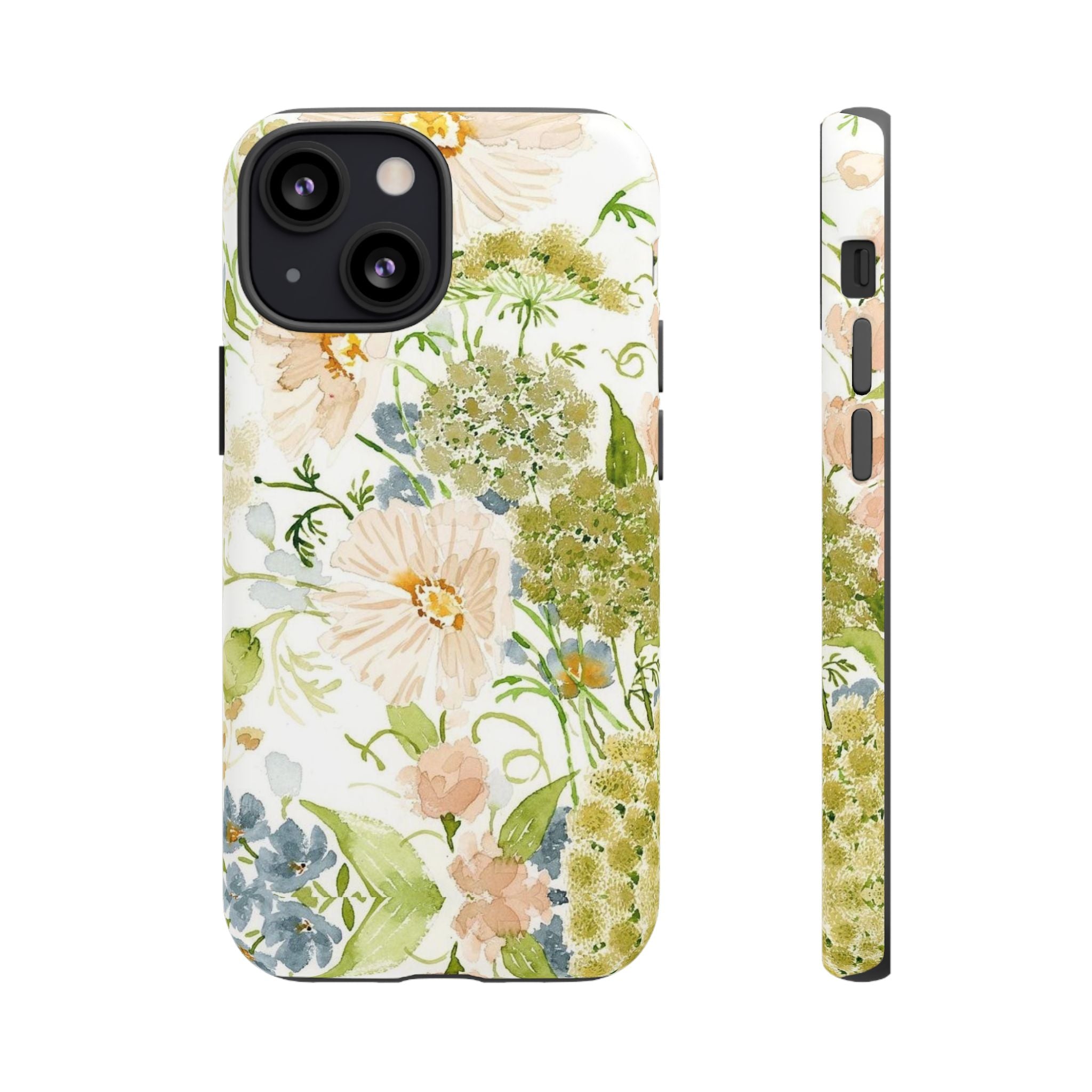 Floral Watercolor Phone Case — Pastel Garden Tough Case