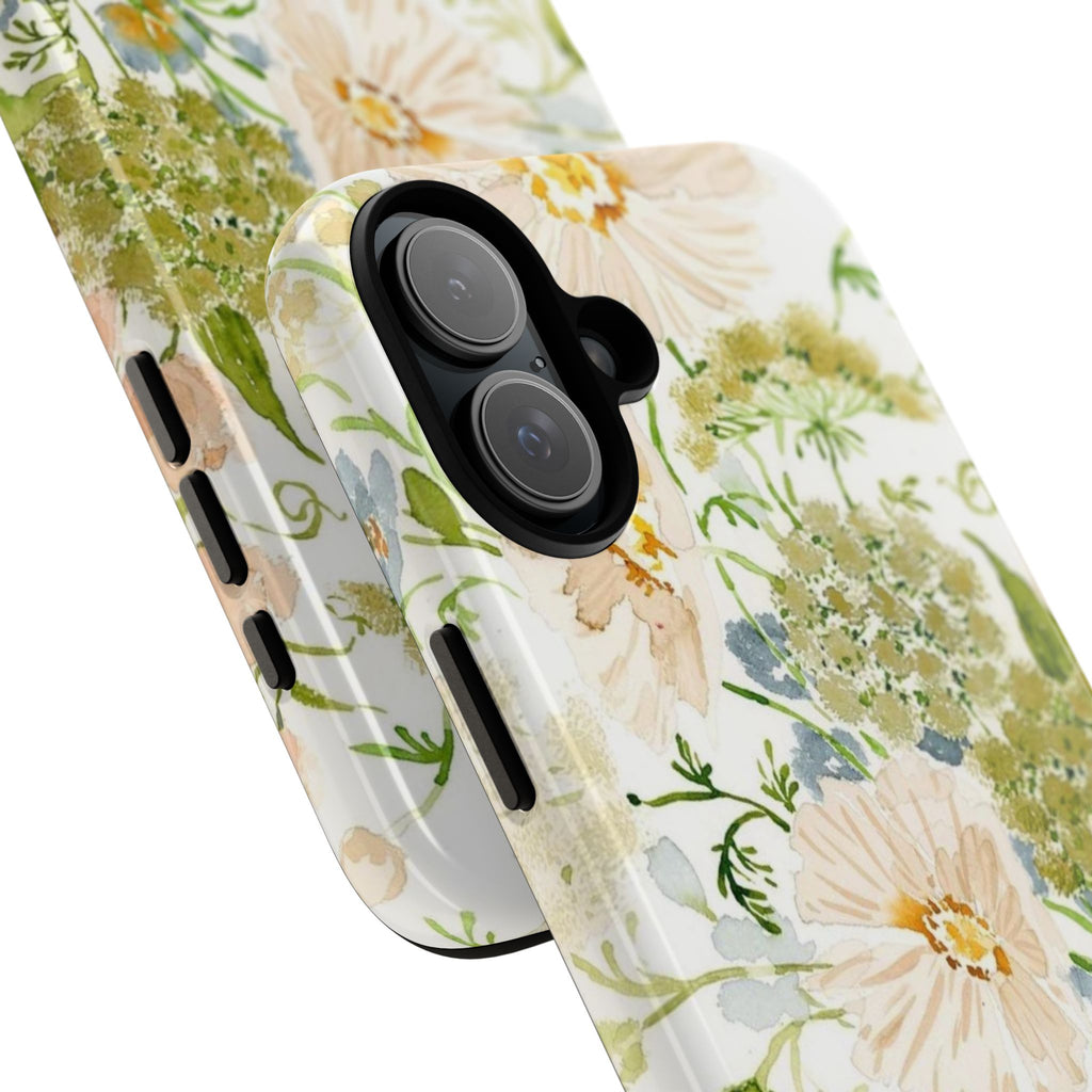 Floral Watercolor Phone Case — Pastel Garden Tough Case