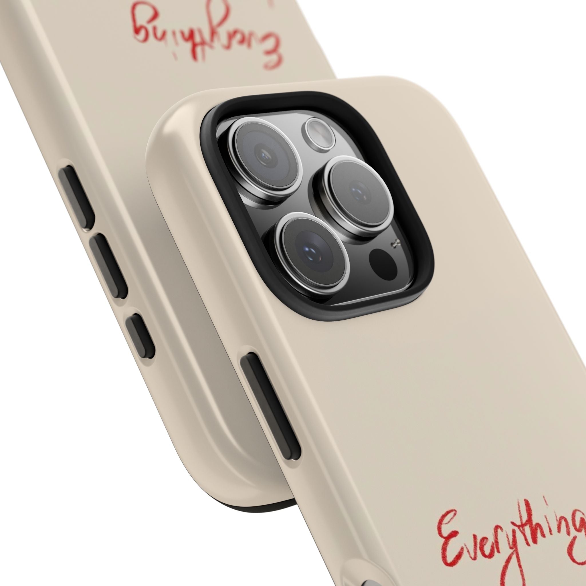 Tough Phone Case — "Everything I Want Wants Me Even More" Beige Protective Cover