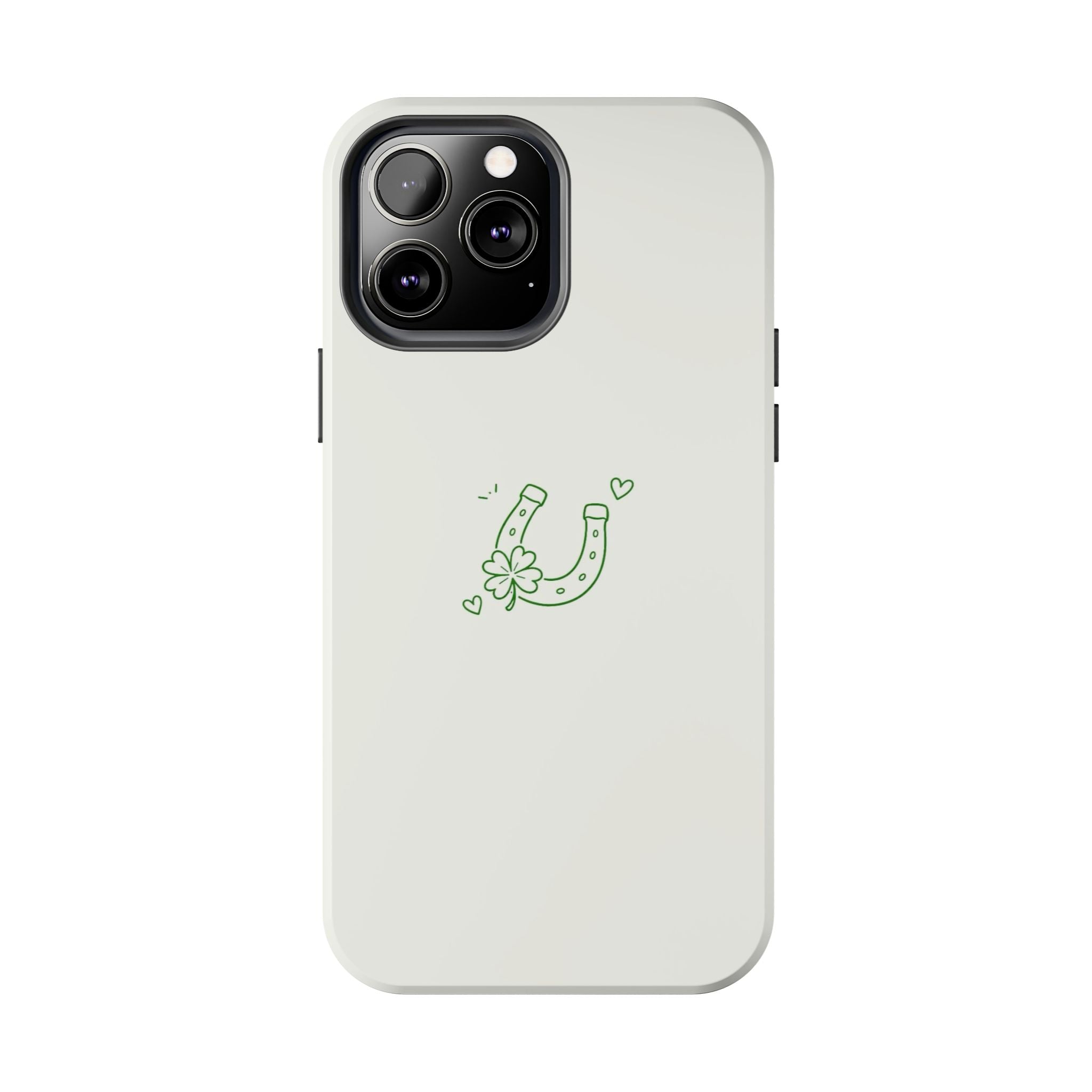 Lucky Clover Horseshoe Tough Phone Case — Minimal St. Patrick’s Day Protection