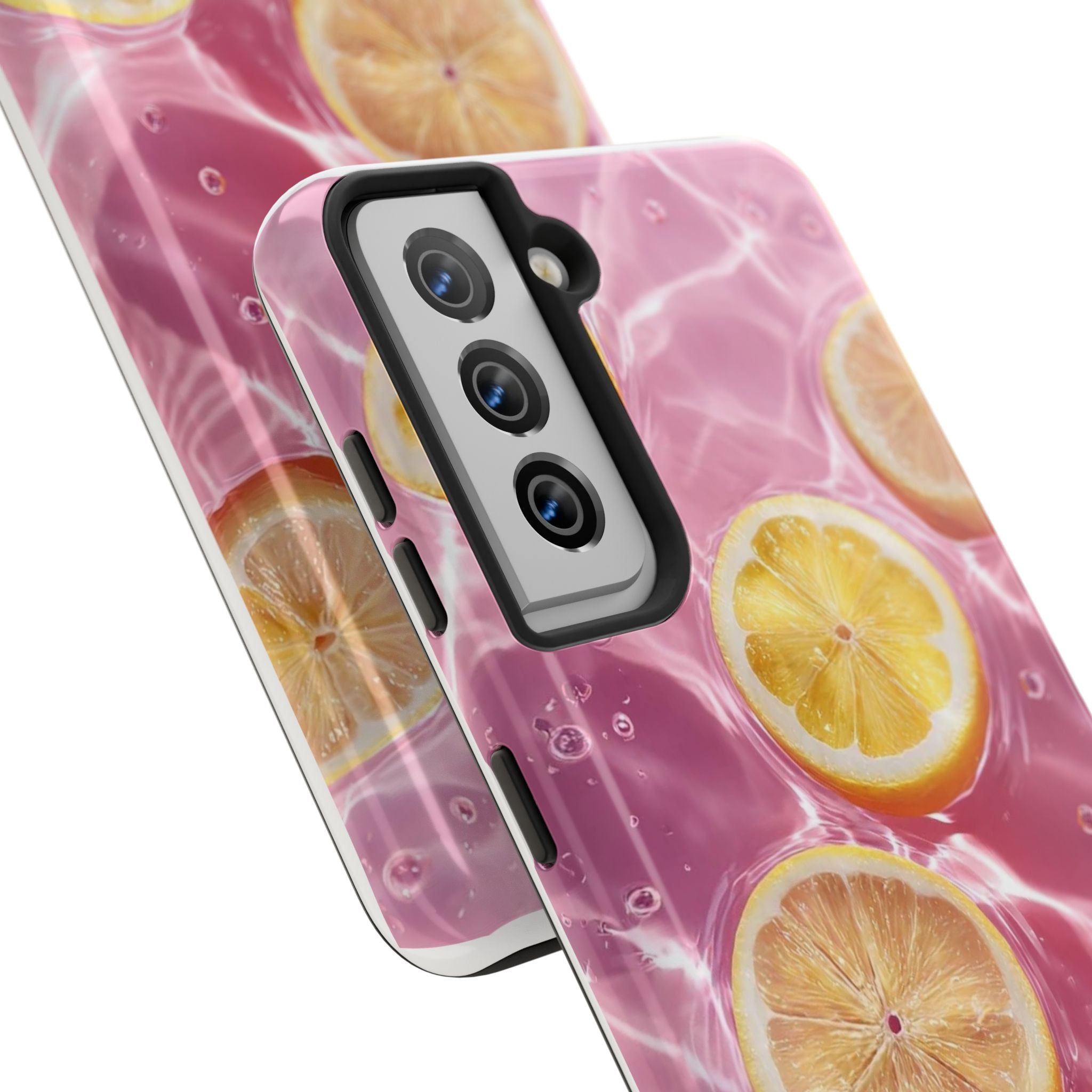 Tough Phone Case — Pink Citrus Lemon Swim Design