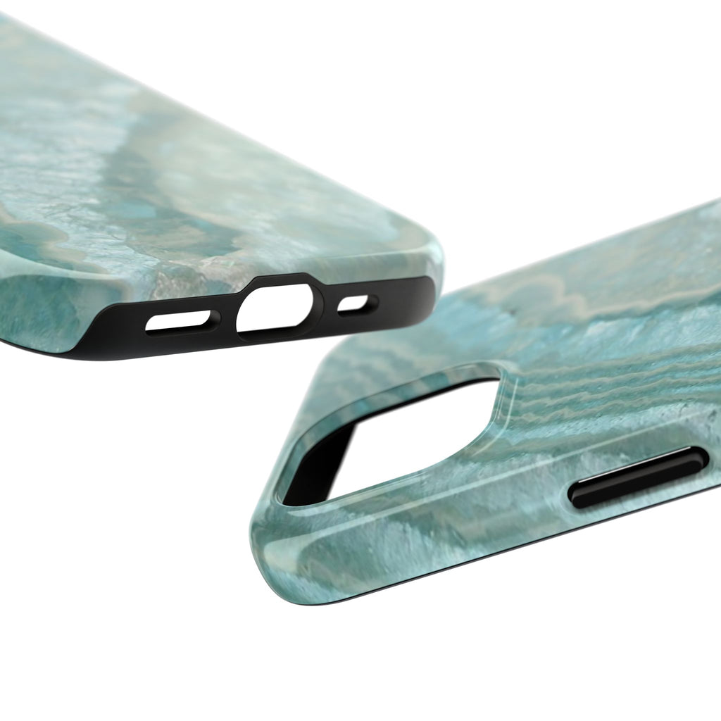 Geode Teal Tough Phone Case — Protective Crystal Agate Design