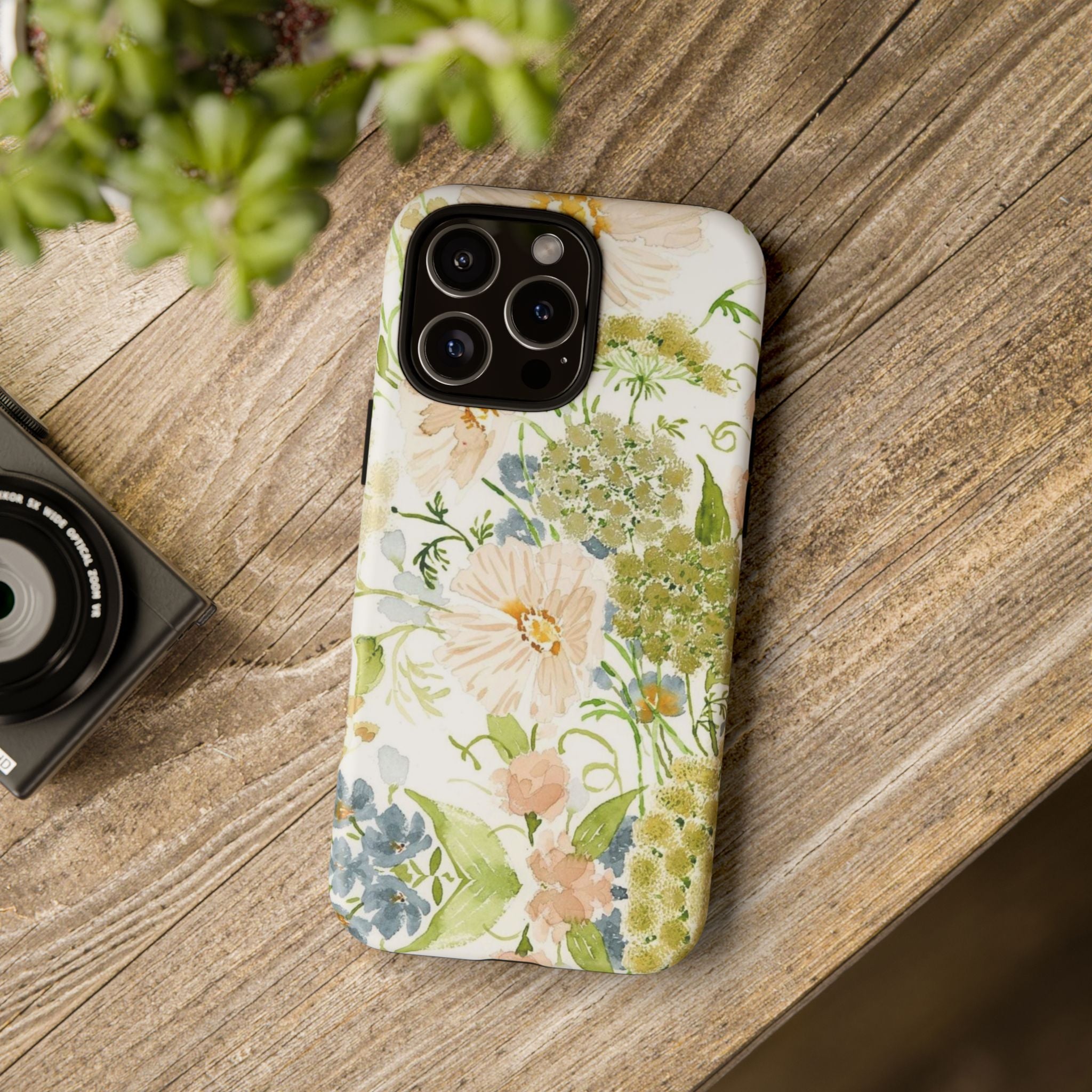 Floral Watercolor Phone Case — Pastel Garden Tough Case