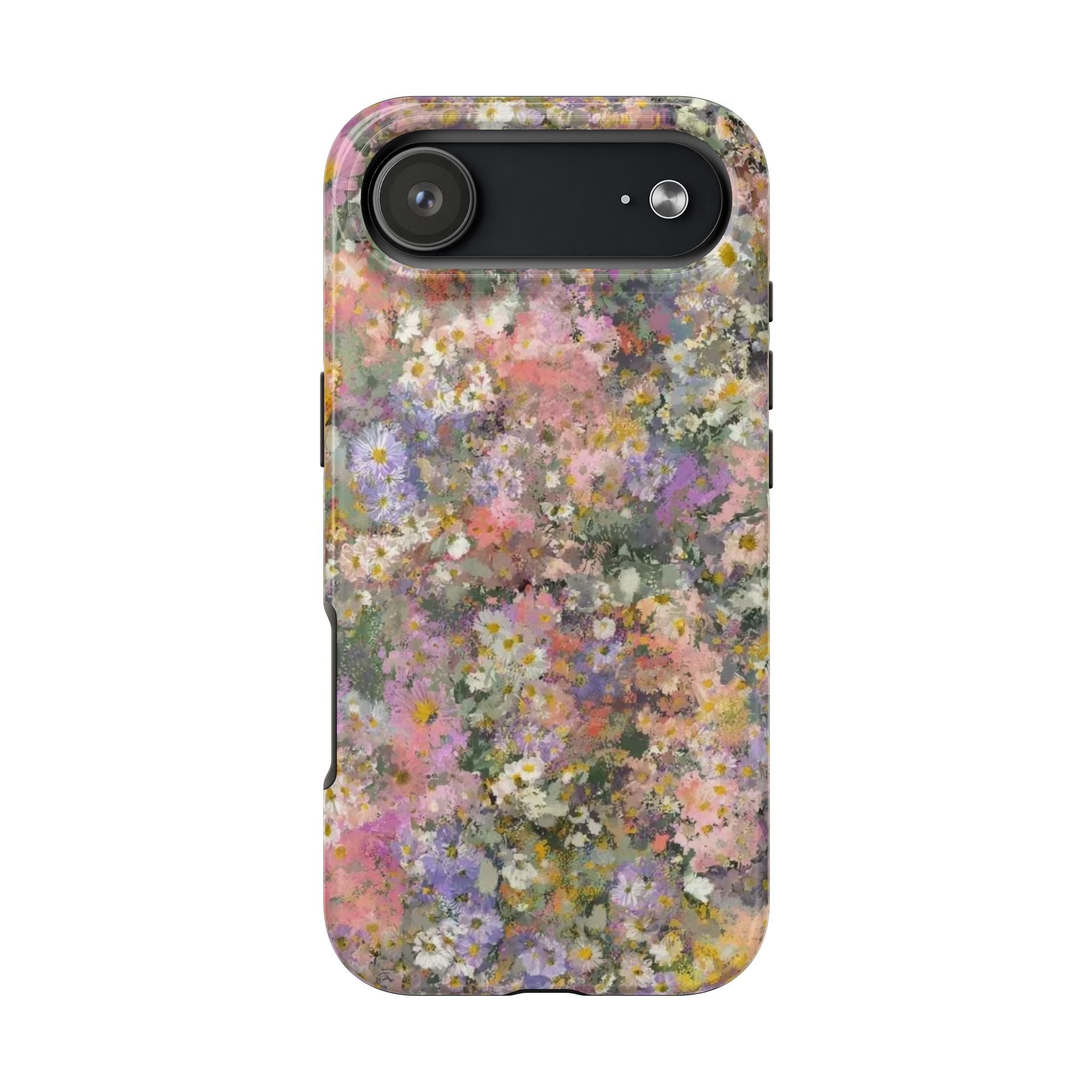 Floral Impression Tough Phone Case — Pastel Meadow Protective Cover