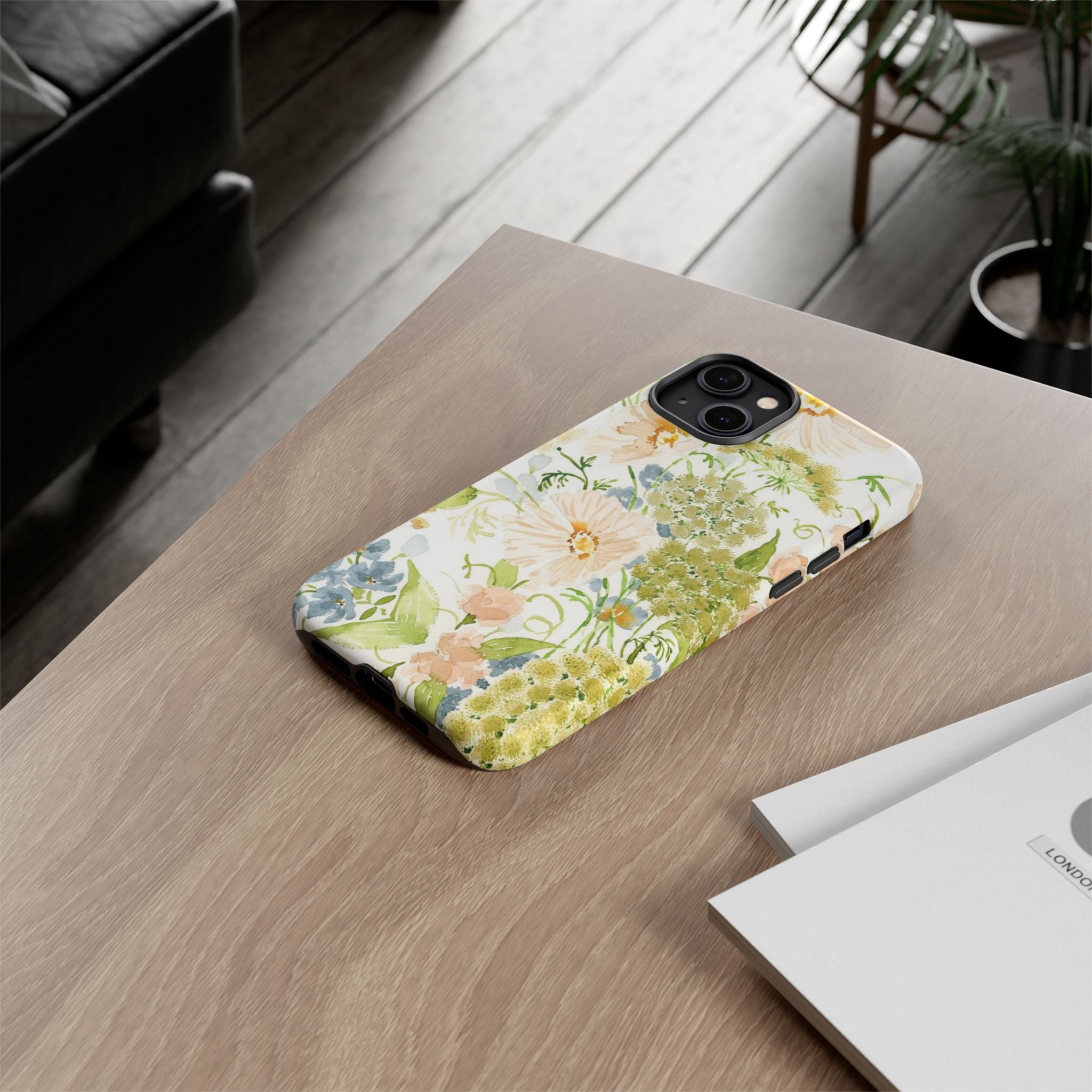 Floral Watercolor Phone Case — Pastel Garden Tough Case