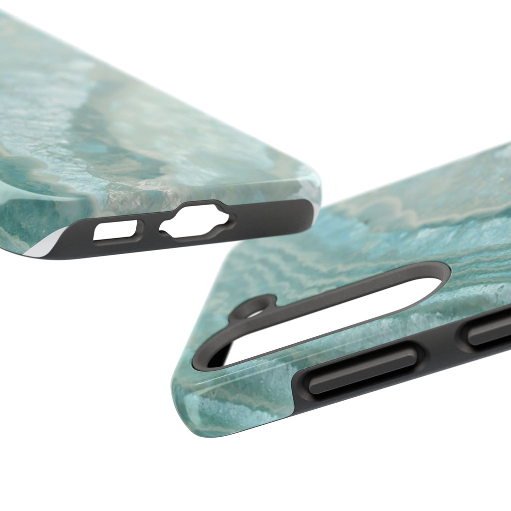 Geode Teal Tough Phone Case — Protective Crystal Agate Design