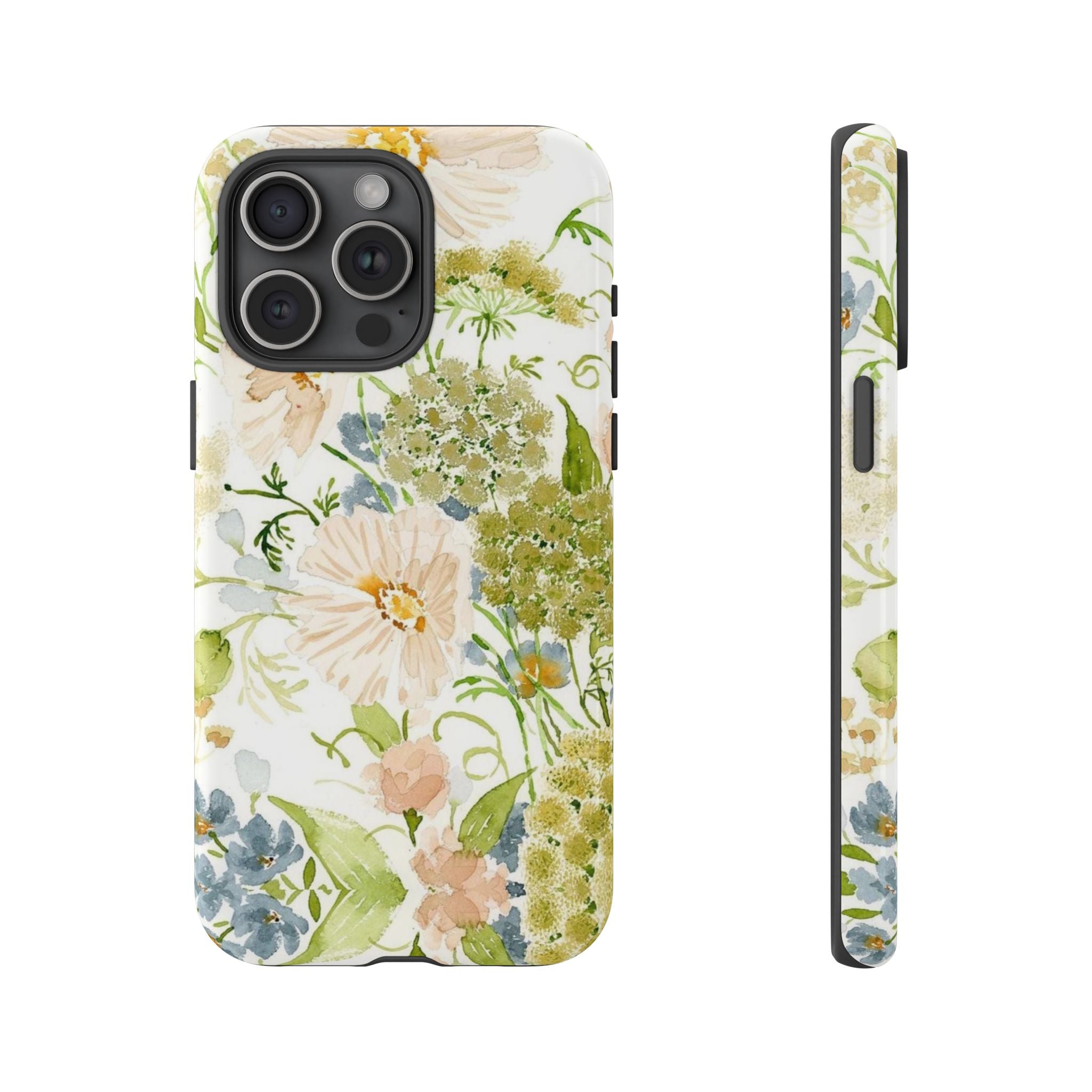 Floral Watercolor Phone Case — Pastel Garden Tough Case