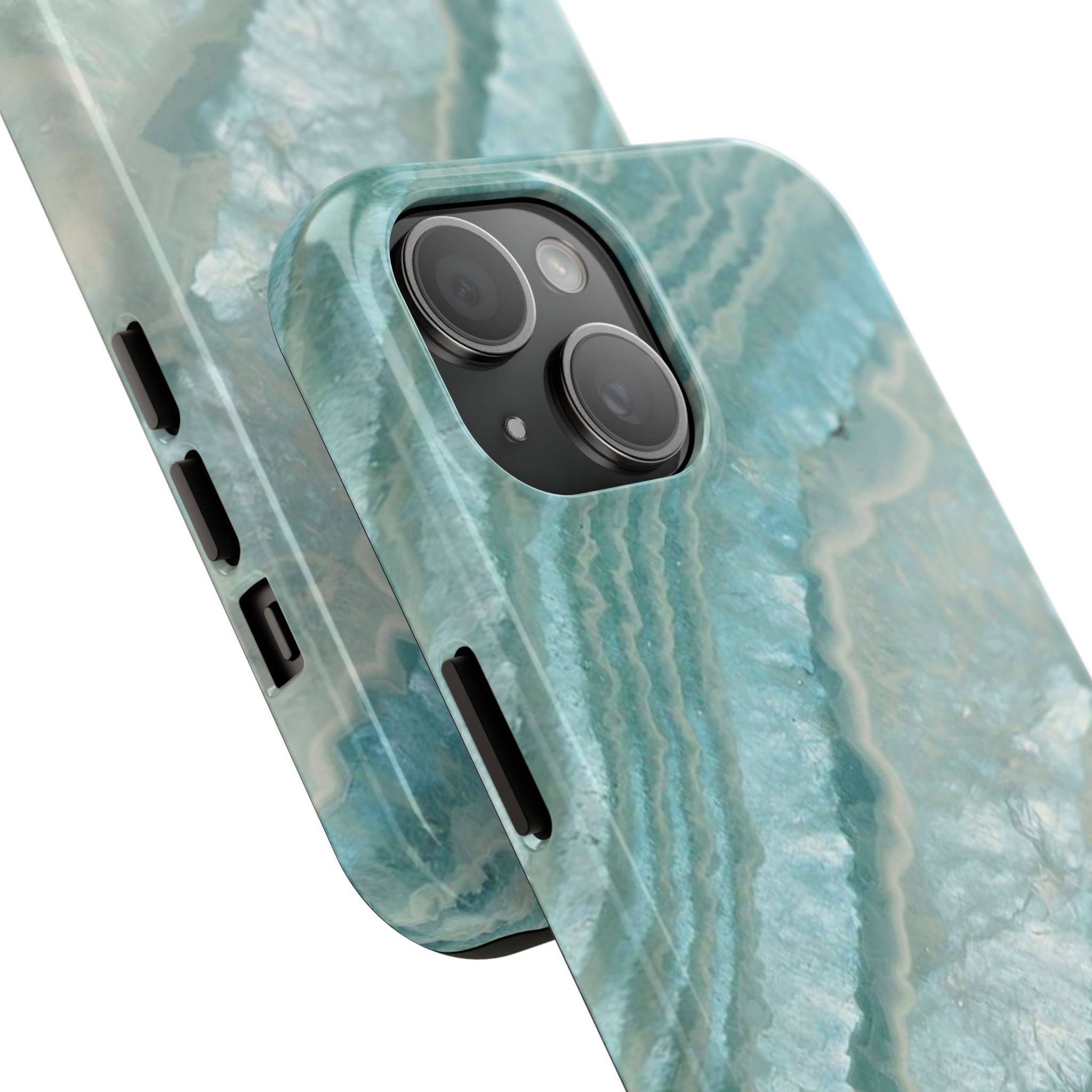 Geode Teal Tough Phone Case — Protective Crystal Agate Design