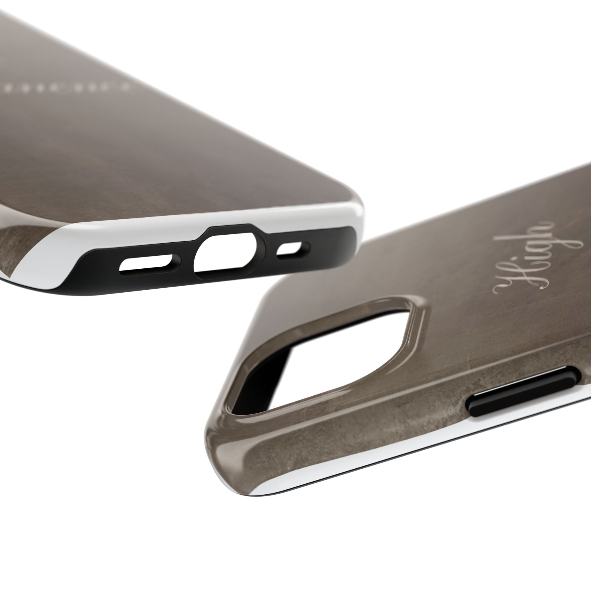 High Maintenance Tough Phone Case — Brown Vintage Script Protective Cover