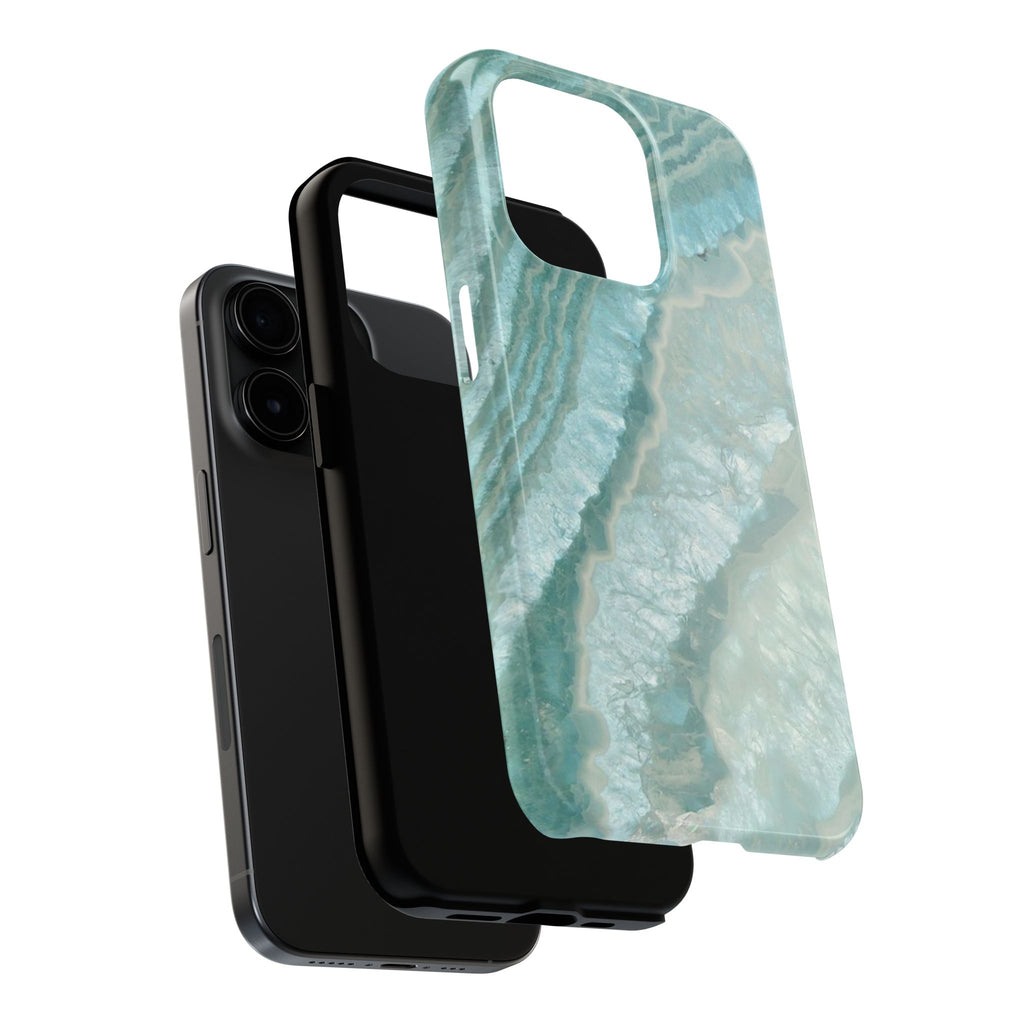 Geode Teal Tough Phone Case — Protective Crystal Agate Design