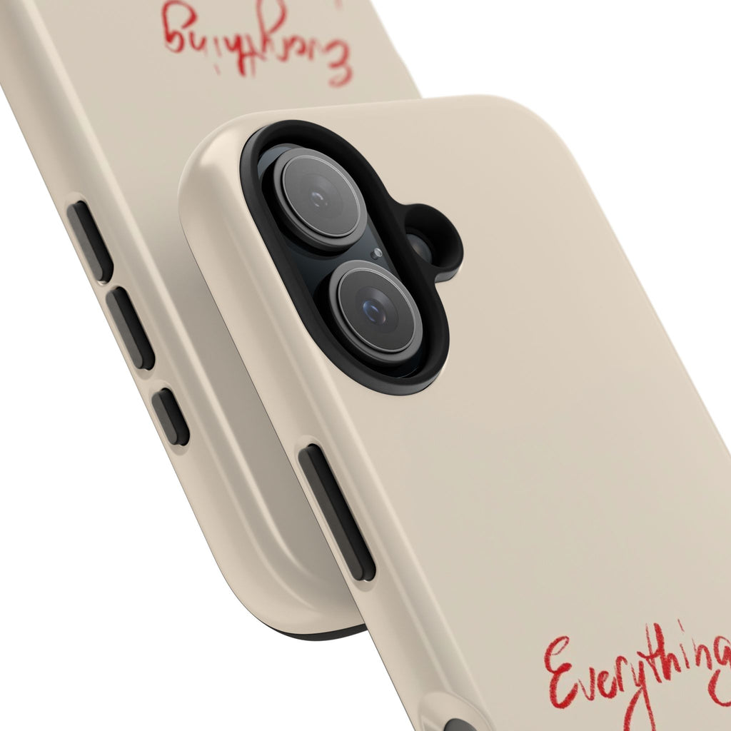 Tough Phone Case — "Everything I Want Wants Me Even More" Beige Protective Cover