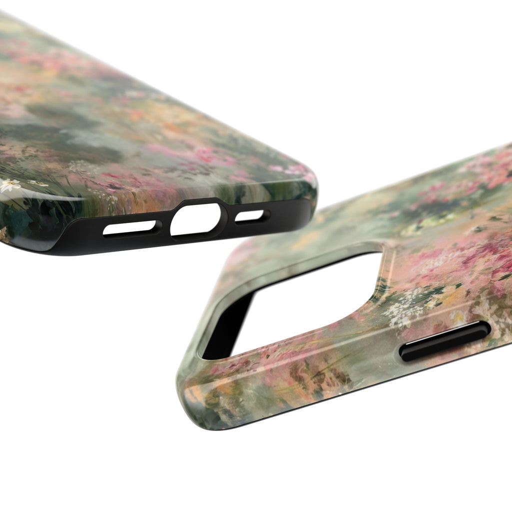 Floral Meadow Tough Phone Case — Watercolor Wildflower Protective Cover
