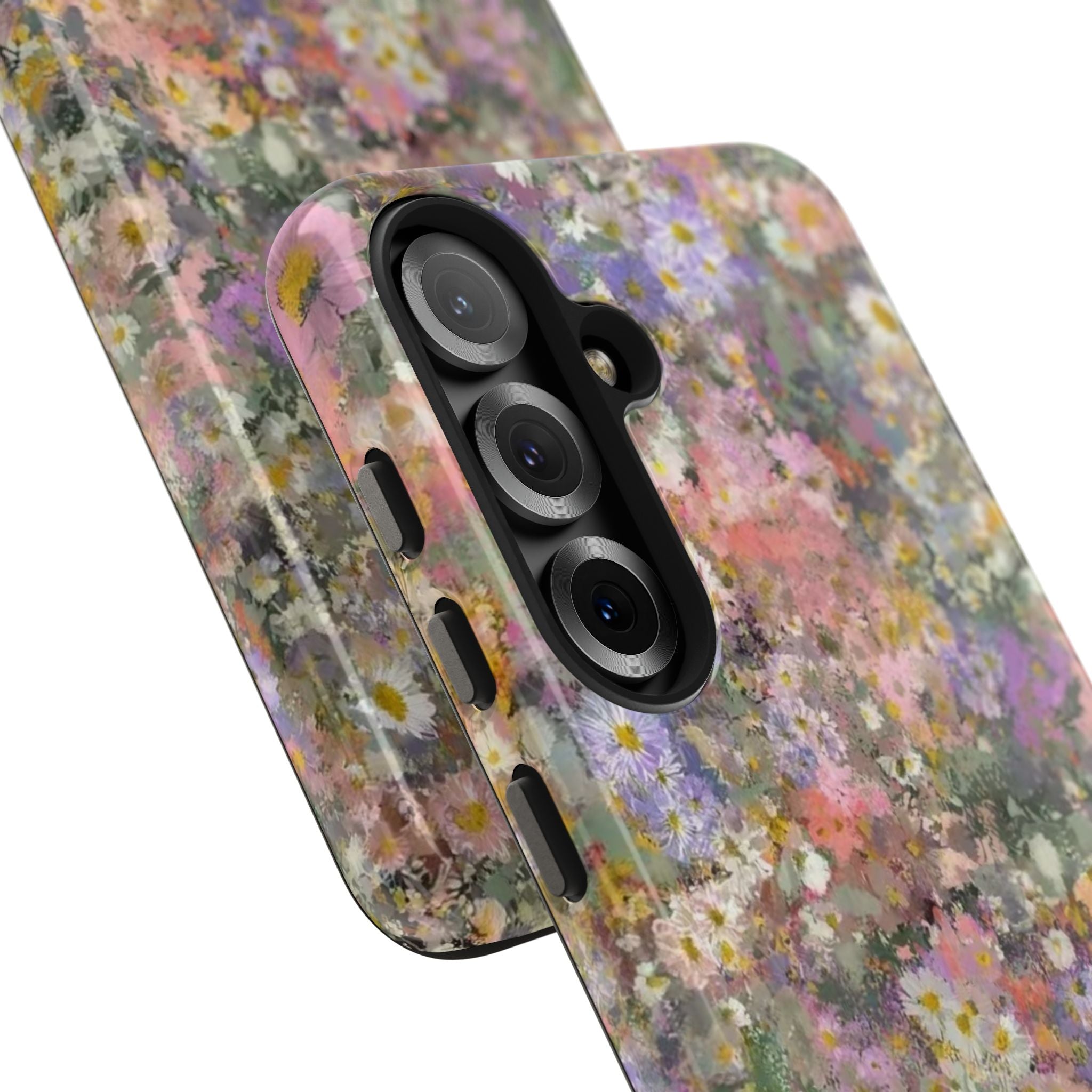 Floral Impression Tough Phone Case — Pastel Meadow Protective Cover