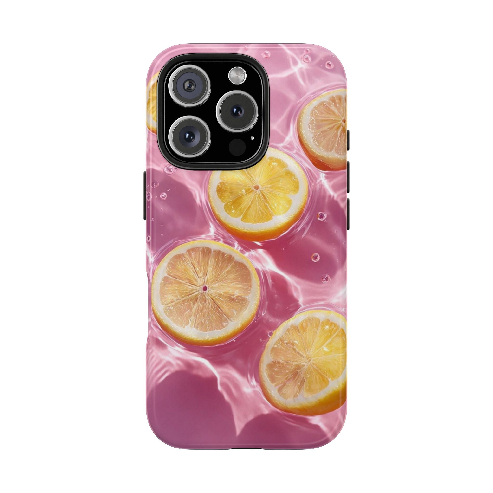 Tough Phone Case — Pink Citrus Lemon Swim Design