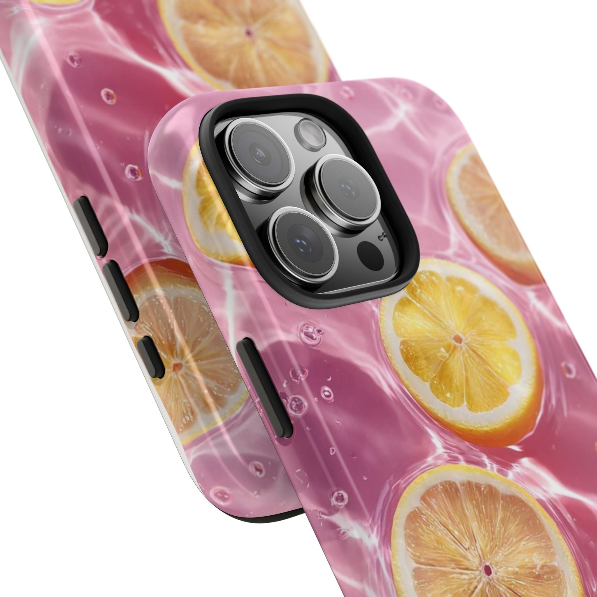 Tough Phone Case — Pink Citrus Lemon Swim Design