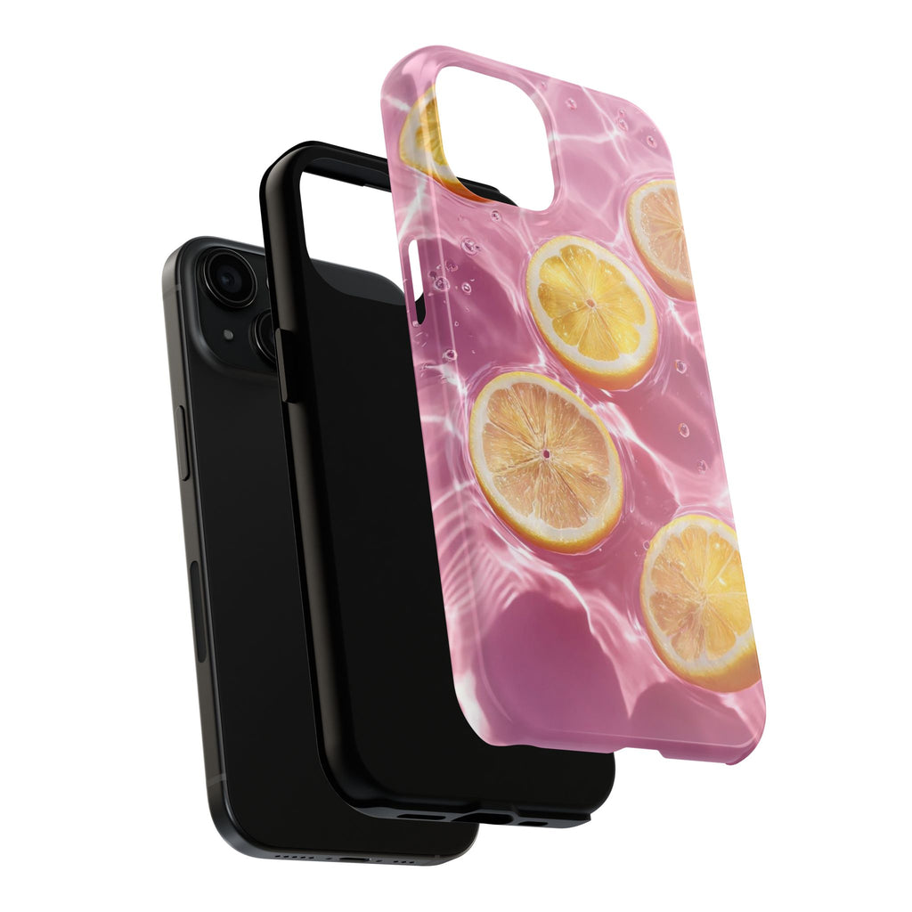 Tough Phone Case — Pink Citrus Lemon Swim Design