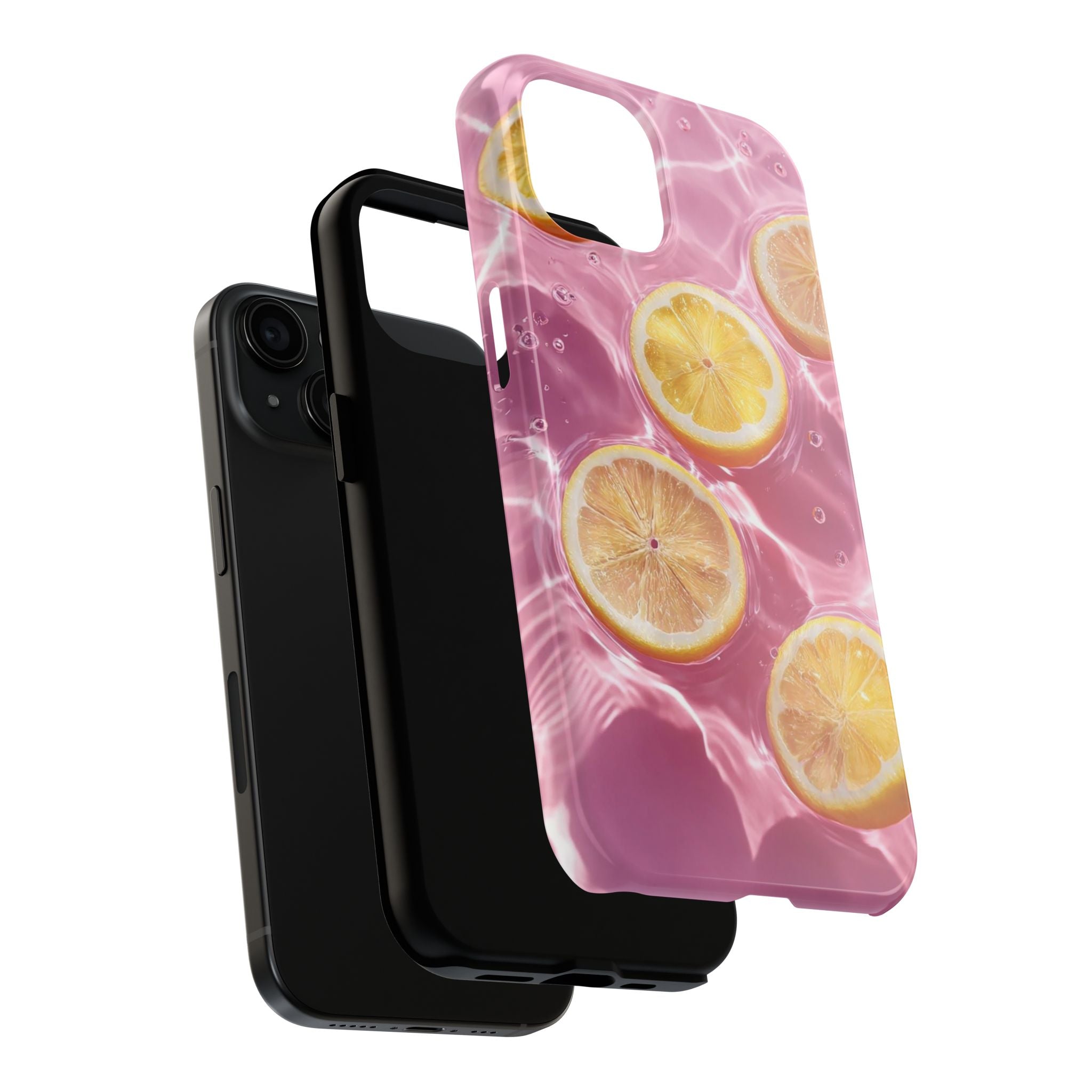 Tough Phone Case — Pink Citrus Lemon Swim Design