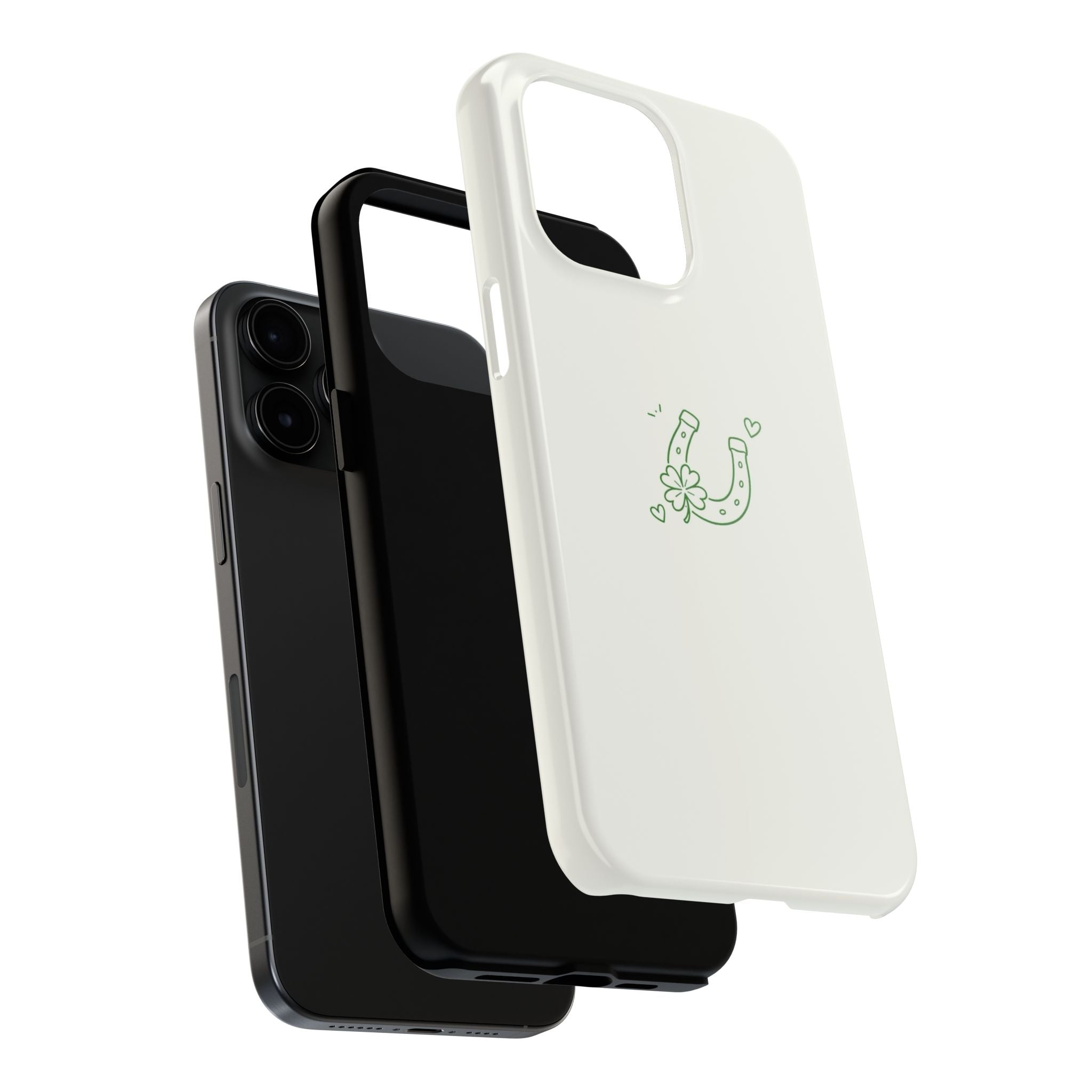 Lucky Clover Horseshoe Tough Phone Case — Minimal St. Patrick’s Day Protection