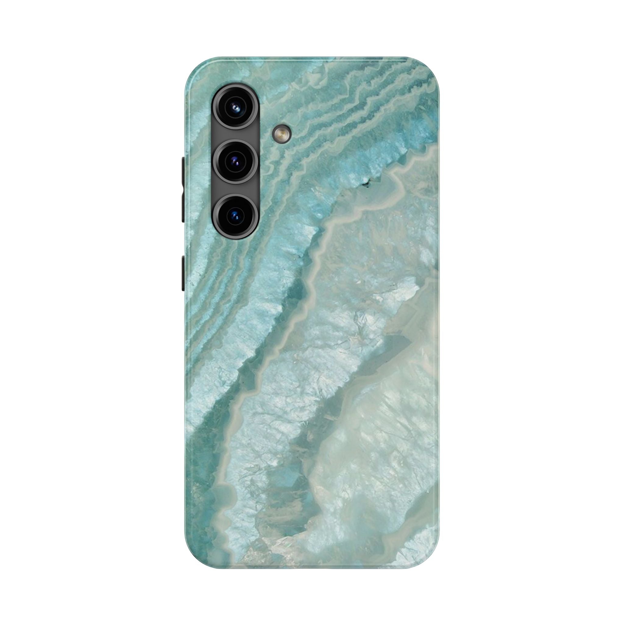 Geode Teal Tough Phone Case — Protective Crystal Agate Design