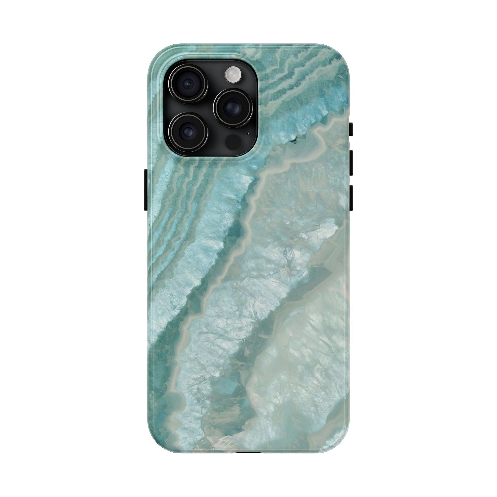 Geode Teal Tough Phone Case — Protective Crystal Agate Design