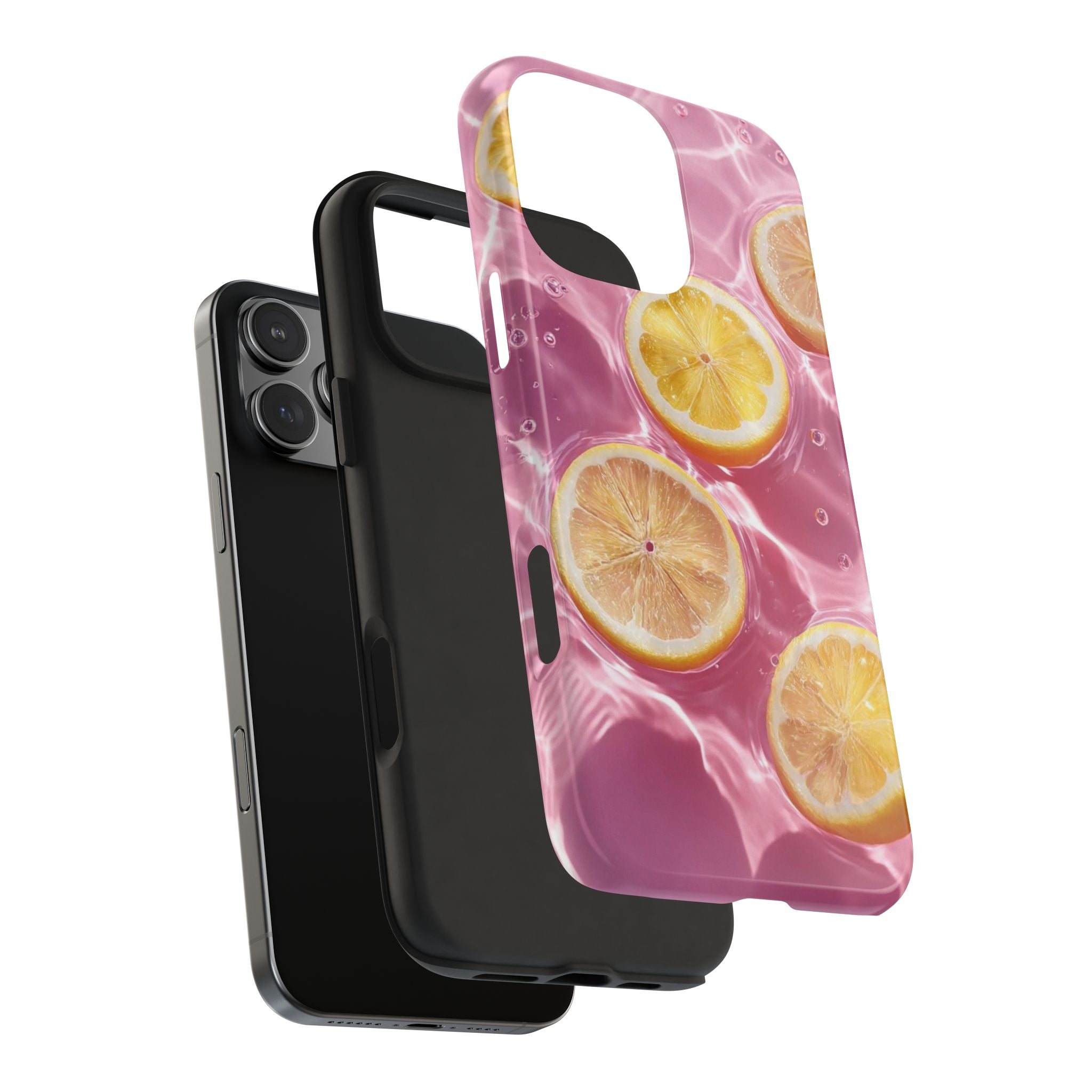 Tough Phone Case — Pink Citrus Lemon Swim Design