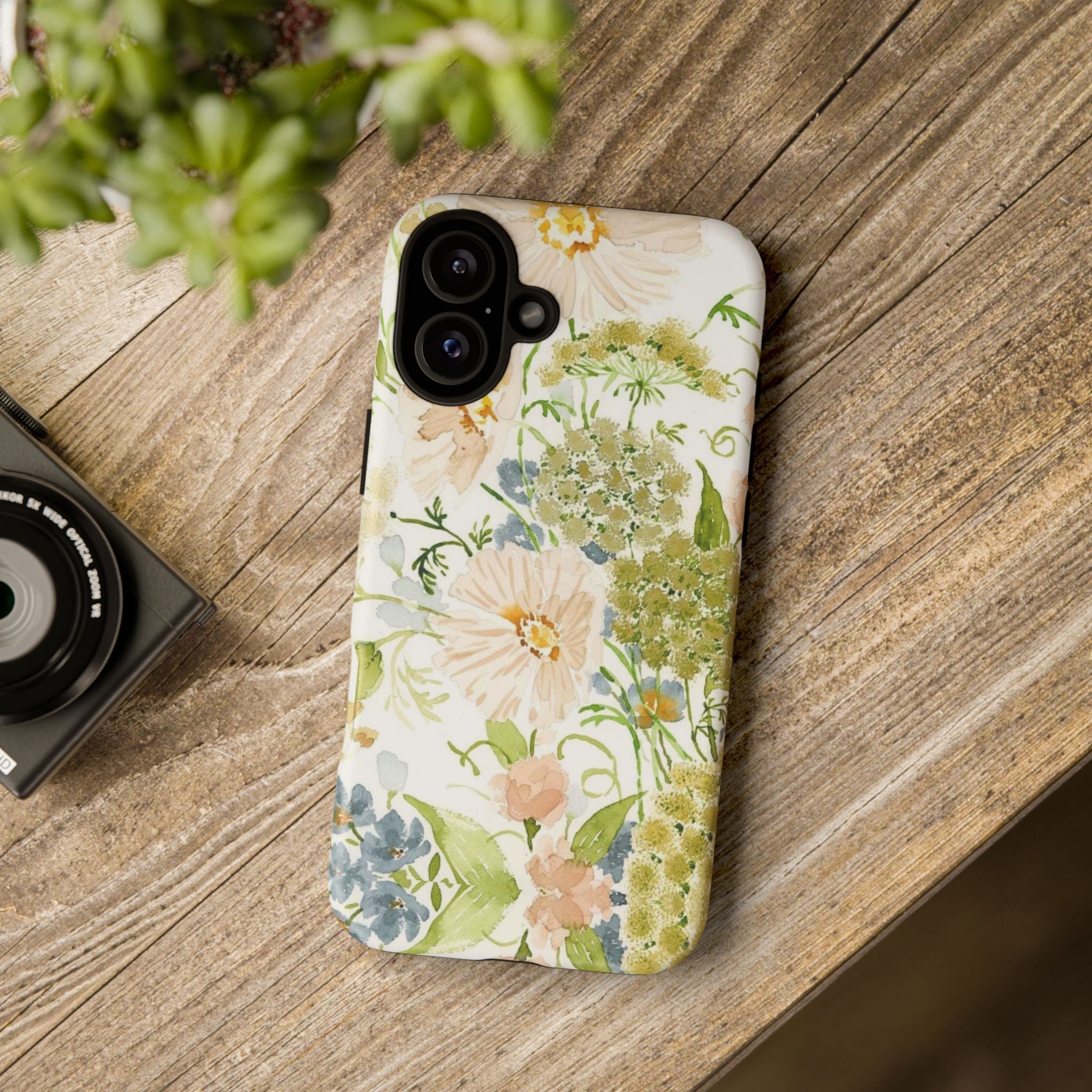 Floral Watercolor Phone Case — Pastel Garden Tough Case