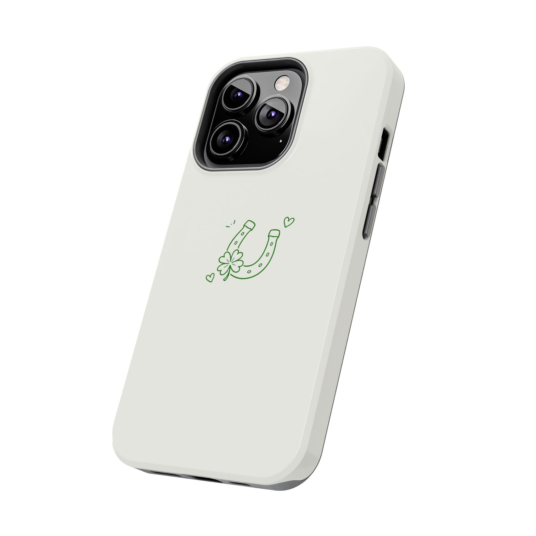 Lucky Clover Horseshoe Tough Phone Case — Minimal St. Patrick’s Day Protection