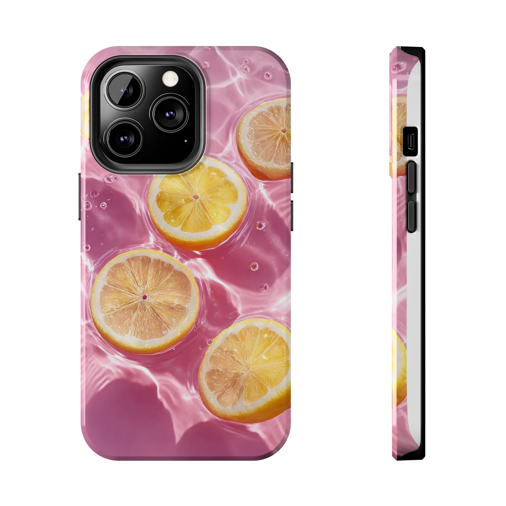 Tough Phone Case — Pink Citrus Lemon Swim Design