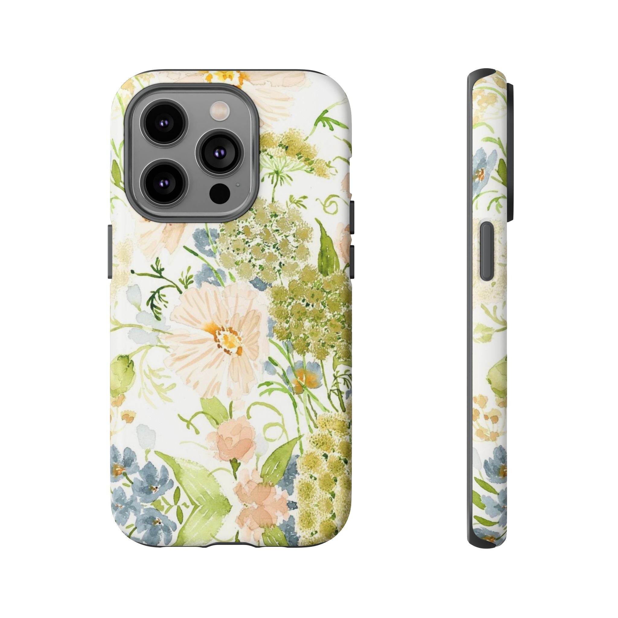 Floral Watercolor Phone Case — Pastel Garden Tough Case