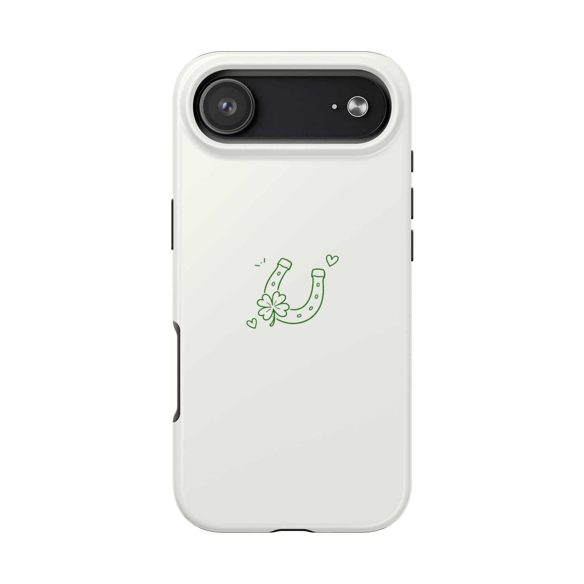 Lucky Clover Horseshoe Tough Phone Case — Minimal St. Patrick’s Day Protection