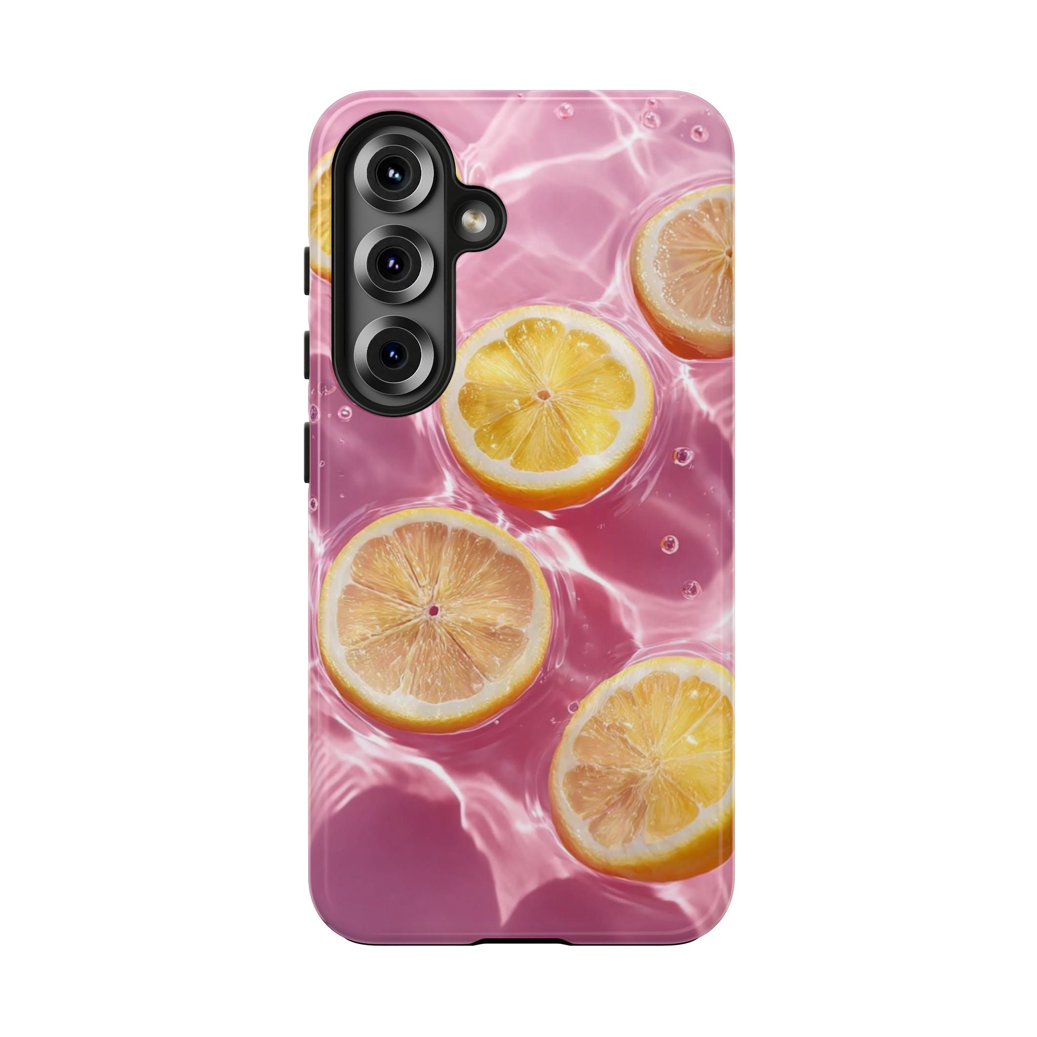 Tough Phone Case — Pink Citrus Lemon Swim Design