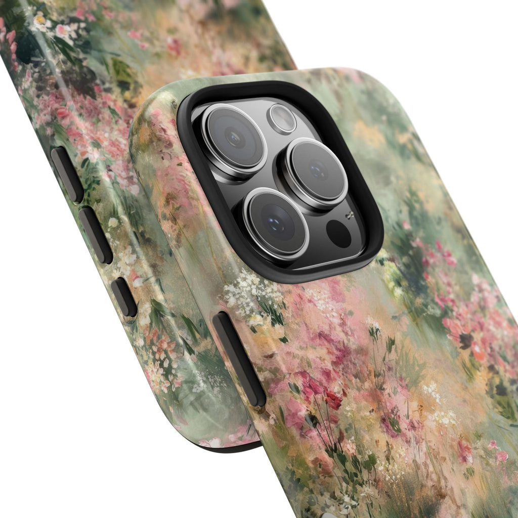 Floral Meadow Tough Phone Case — Watercolor Wildflower Protective Cover