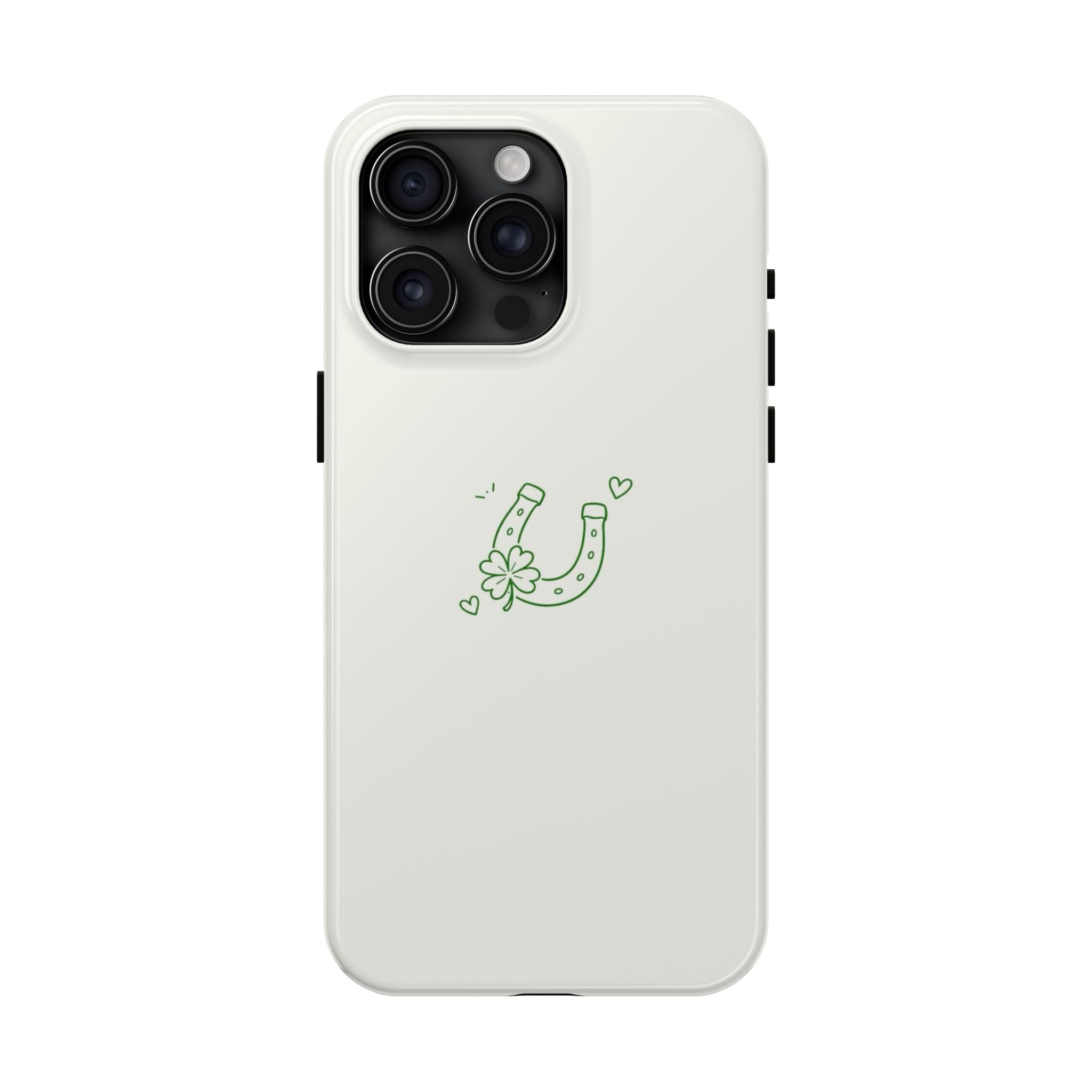 Lucky Clover Horseshoe Tough Phone Case — Minimal St. Patrick’s Day Protection