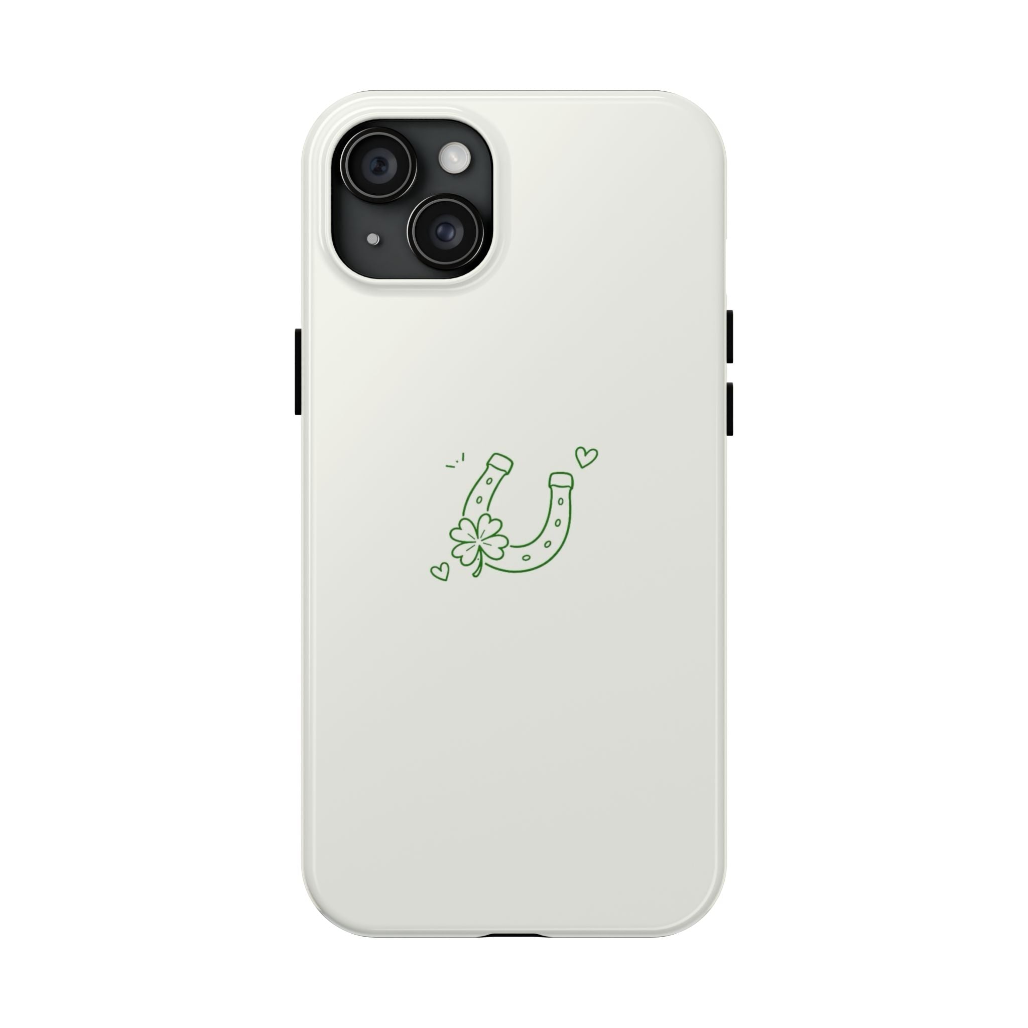 Lucky Clover Horseshoe Tough Phone Case — Minimal St. Patrick’s Day Protection