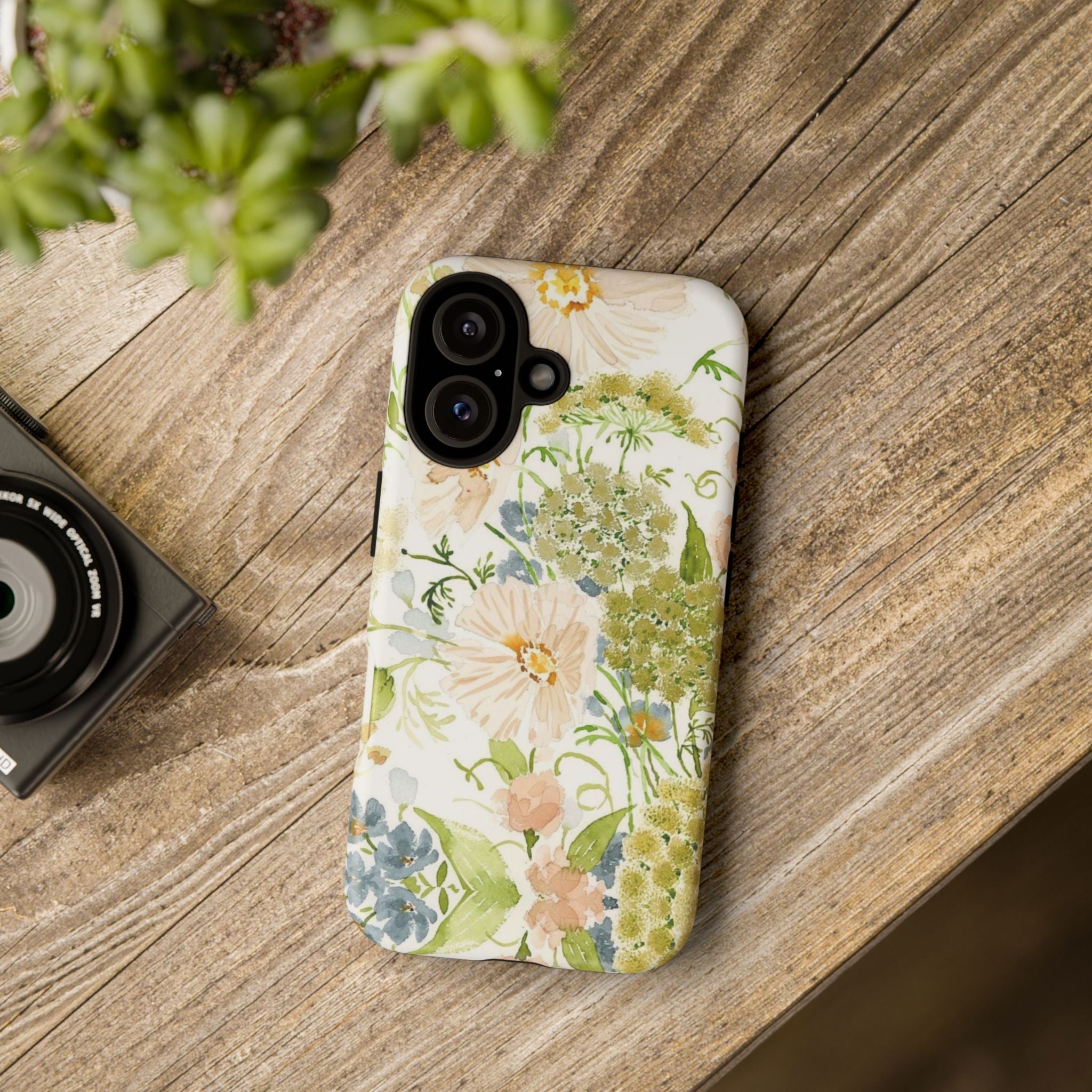 Floral Watercolor Phone Case — Pastel Garden Tough Case