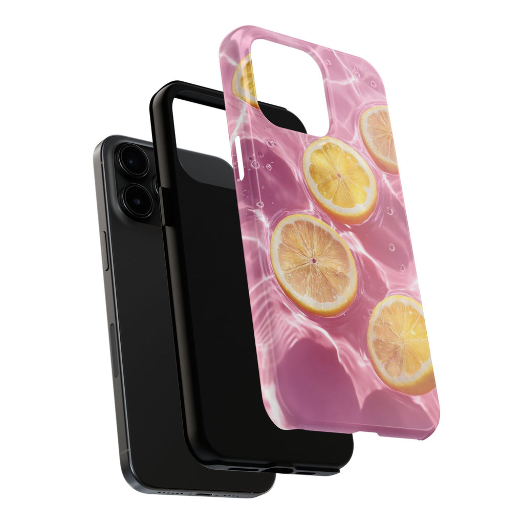 Tough Phone Case — Pink Citrus Lemon Swim Design