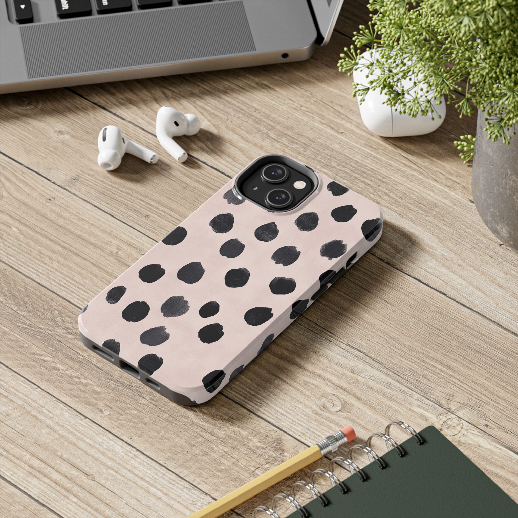Dalmatian Dot Tough Phone Case — Pink Blush Protective Cover