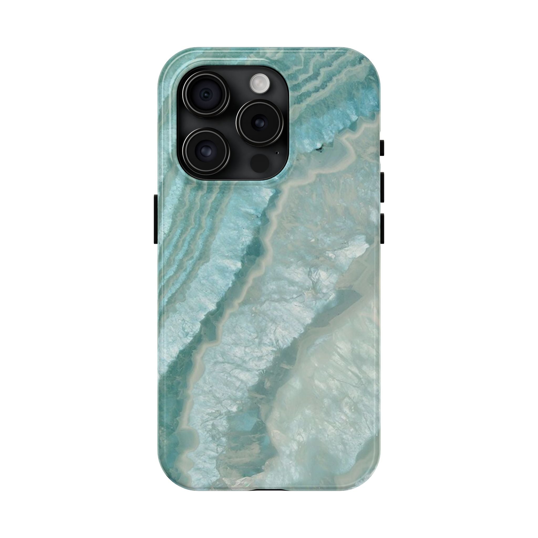 Geode Teal Tough Phone Case — Protective Crystal Agate Design