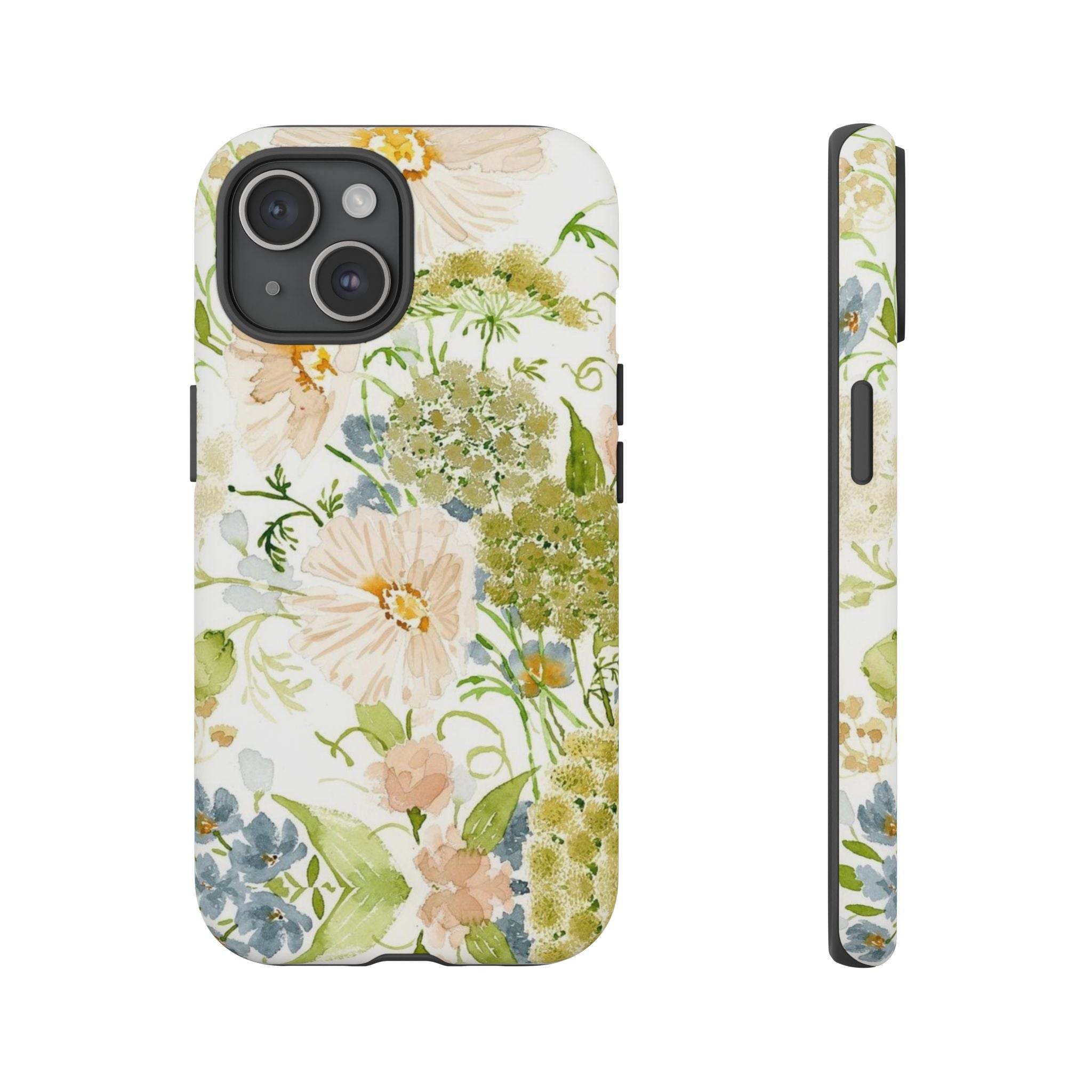 Floral Watercolor Phone Case — Pastel Garden Tough Case