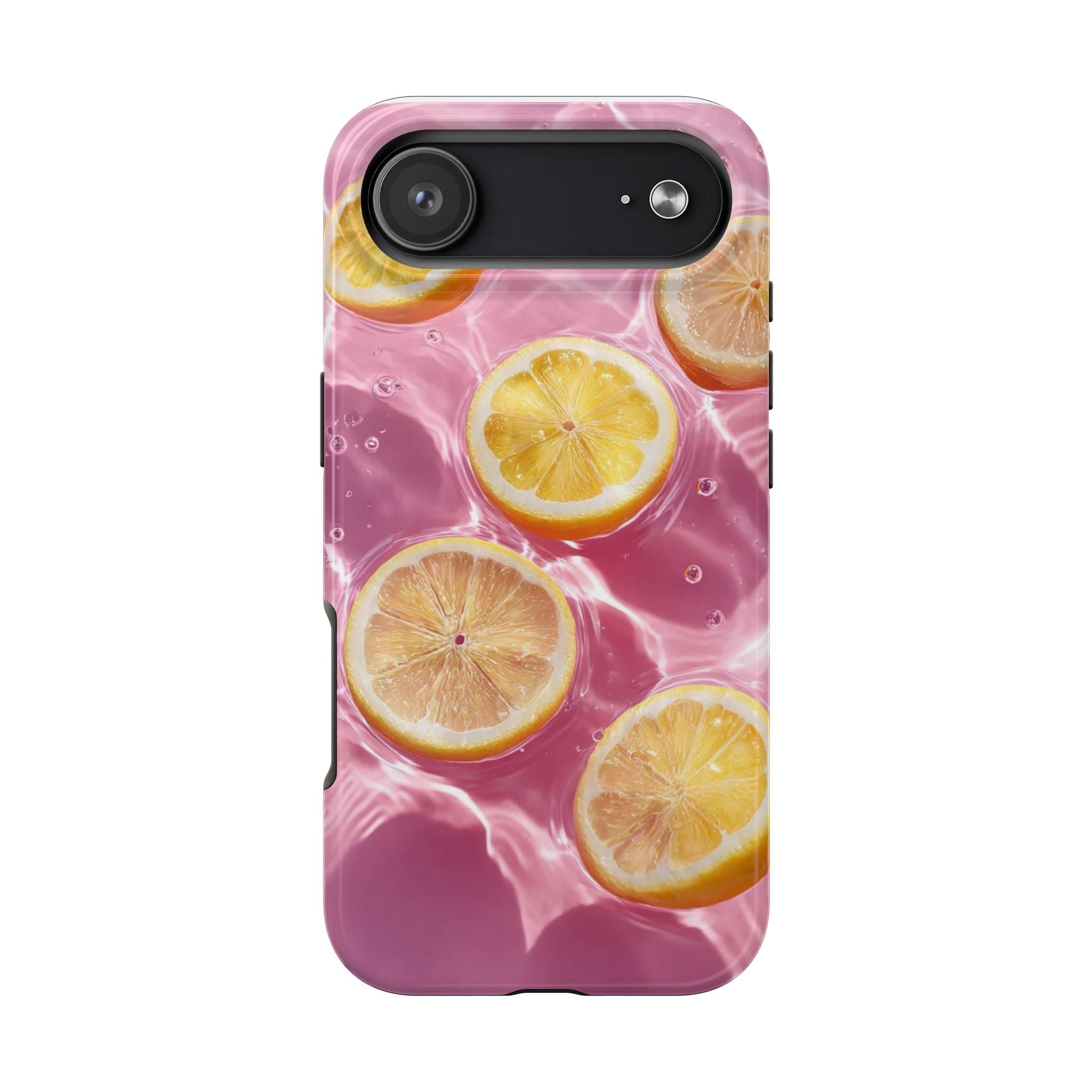 Tough Phone Case — Pink Citrus Lemon Swim Design
