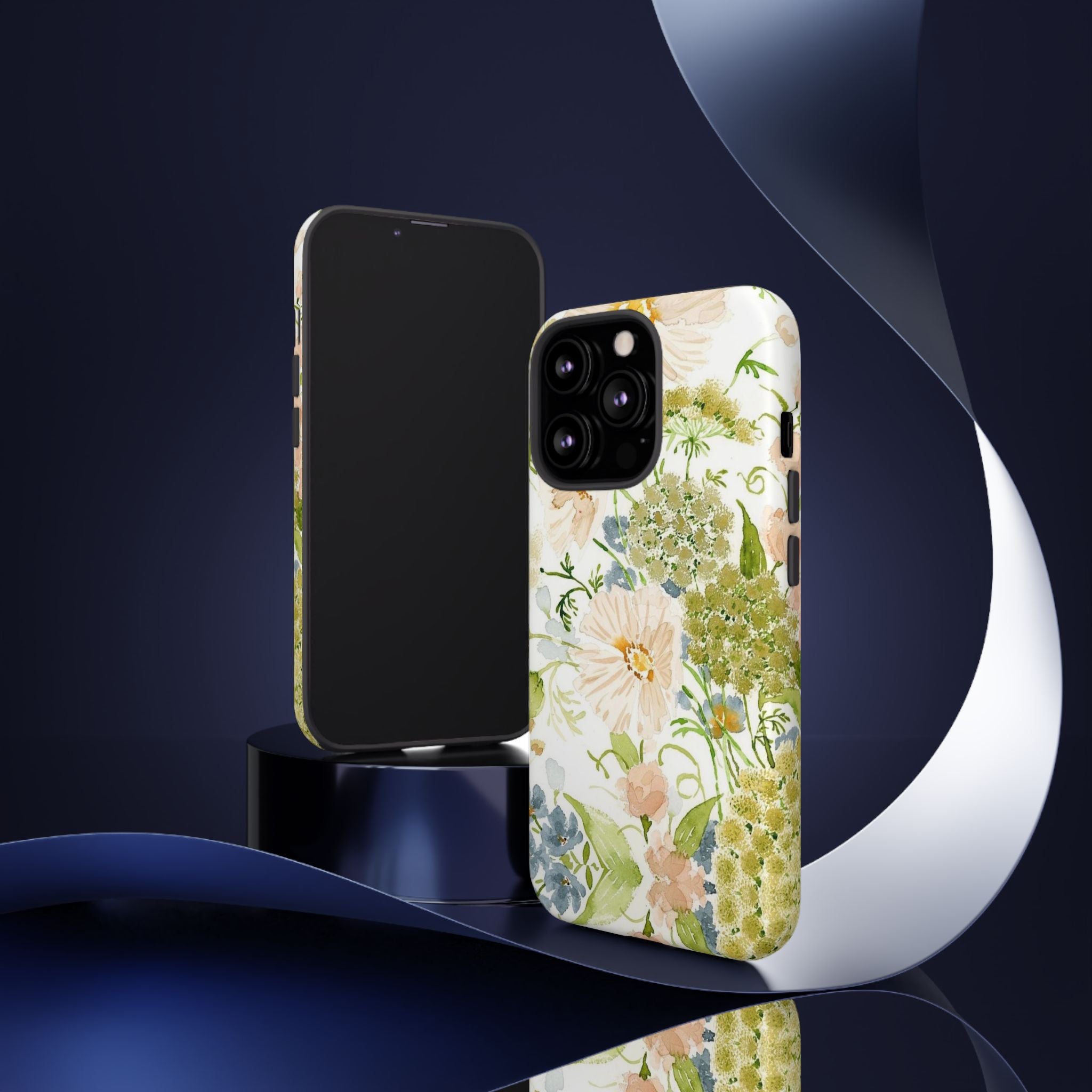 Floral Watercolor Phone Case — Pastel Garden Tough Case