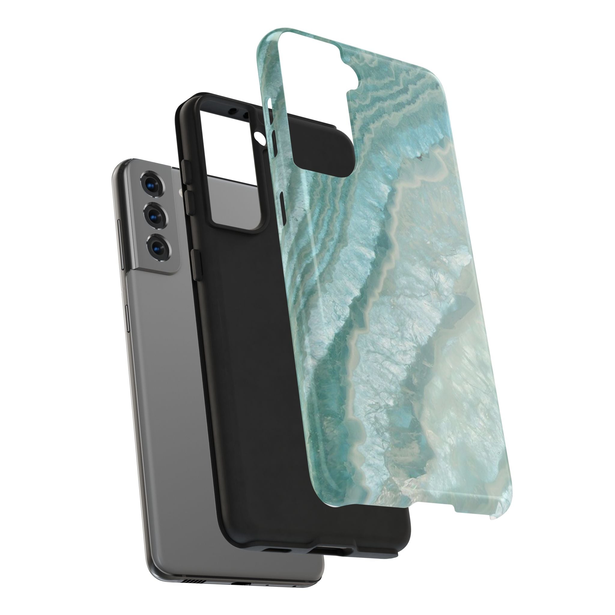 Geode Teal Tough Phone Case — Protective Crystal Agate Design